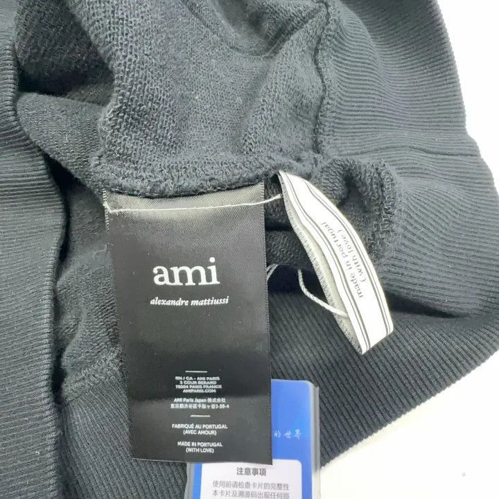 AMI Ami Paris Black Smiley Hoodie for Unisex -2507 Size US XL / EU 56 / 4 - 6 Thumbnail