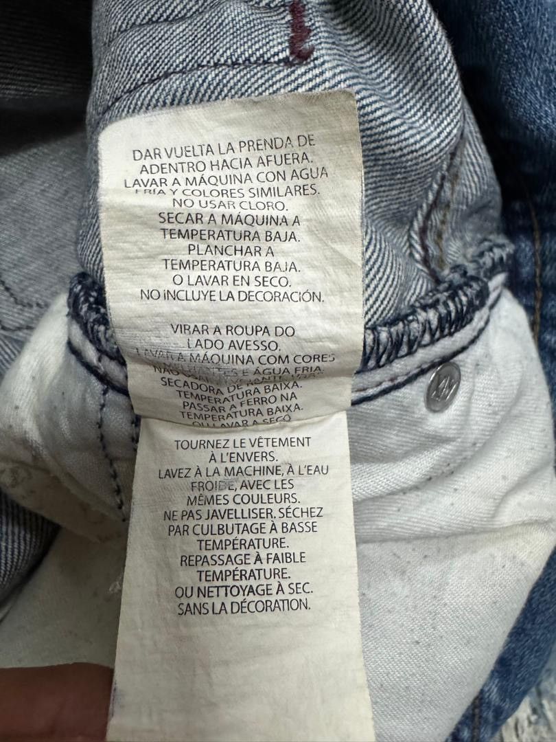 If Six Was Nine VINTAGE ARMANI EXCHANGE DESTROY SPLASHING FADED DENIM GRUNGE Size US 31 - 22 Thumbnail
