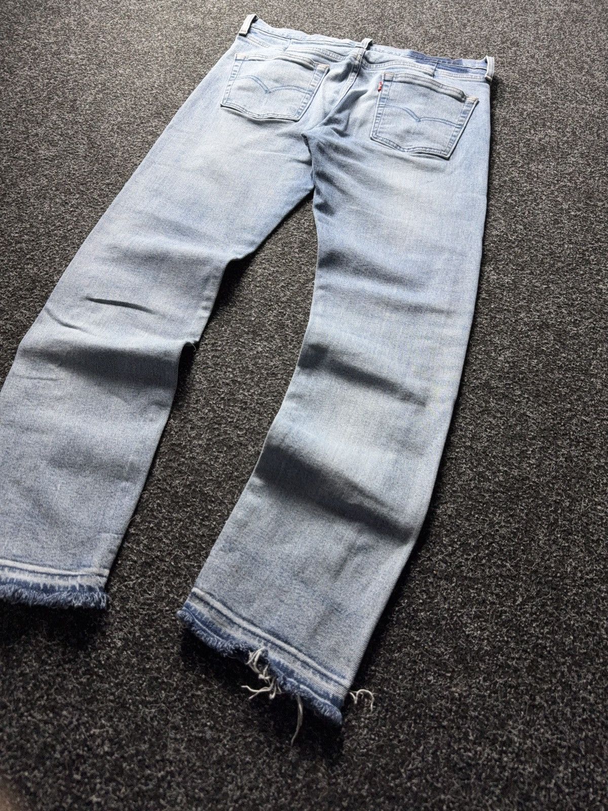 Levi's 00s Y2K Levi’s Altered 510 Skinny Jeans Light Wash Raw Hem Size US 34 / EU 50 - 15 Thumbnail