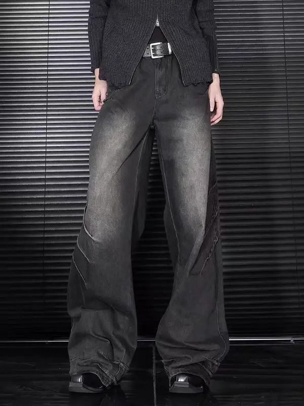 Japanese Brand VIBE High street distressed washed baggy jeans Size US 30 / EU 46 - 1 Thumbnail