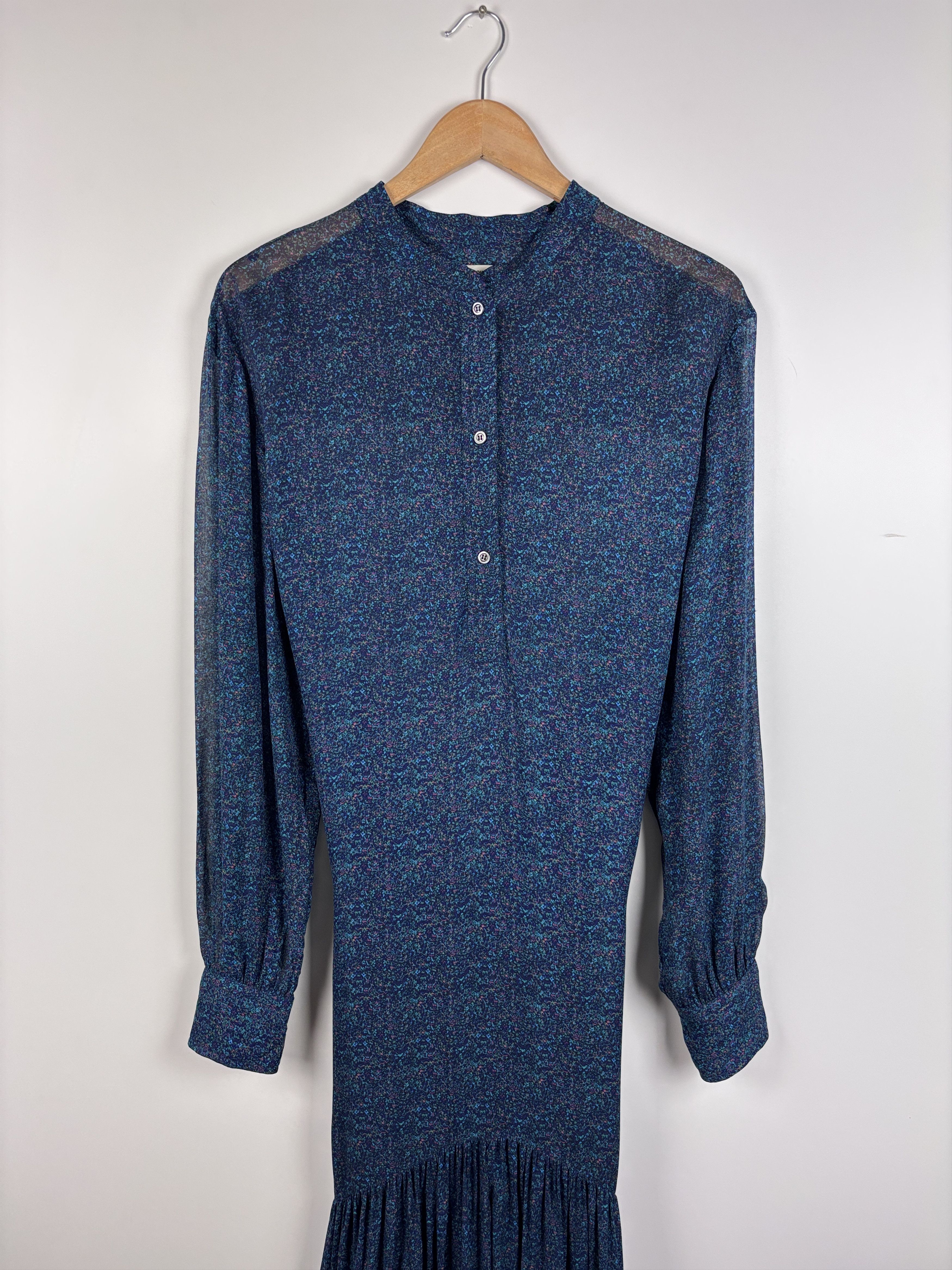 Isabel Marant × Isabel Marant Etoile Isabel Marant Etoile Long Sleeve Floral Maxi Dress Blue 38 Size XS / US 0-2 / IT 36-38 - 2 Thumbnail
