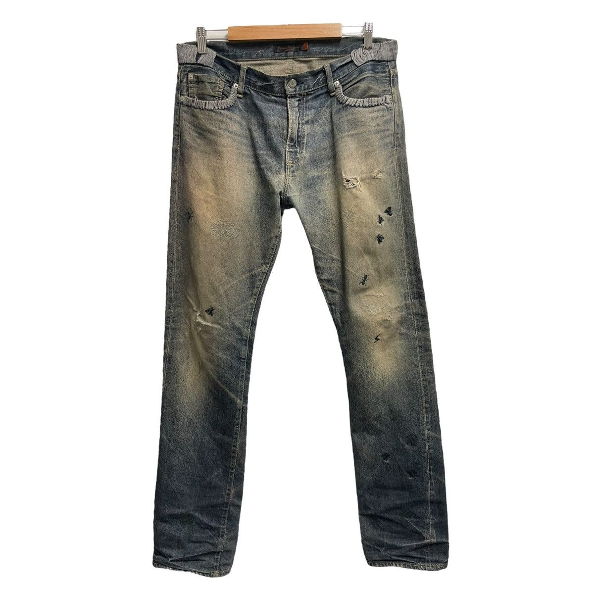 image of Undercover Bug Denim in Blue, Men's (Size 34)