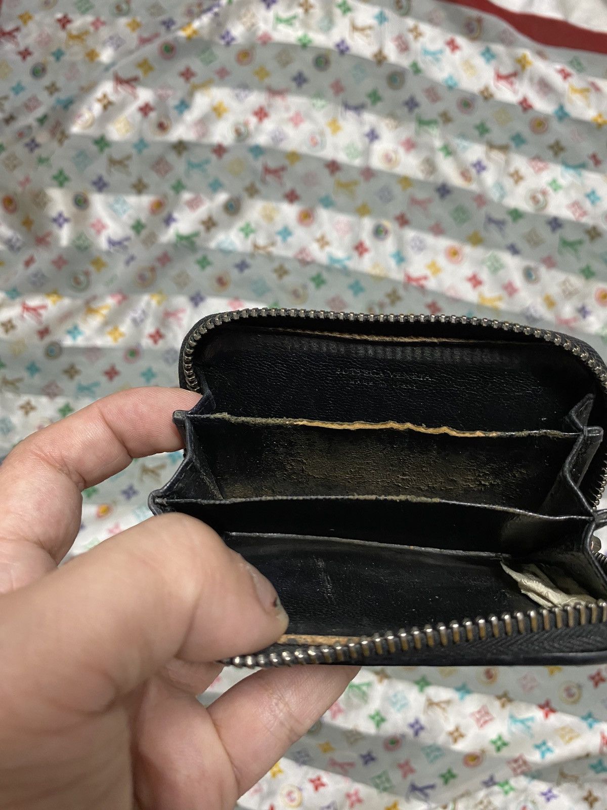 Bottega Veneta × Vintage Bottega Veneta Black Wallet Pouch Preowned Size ONE SIZE - 8 Thumbnail