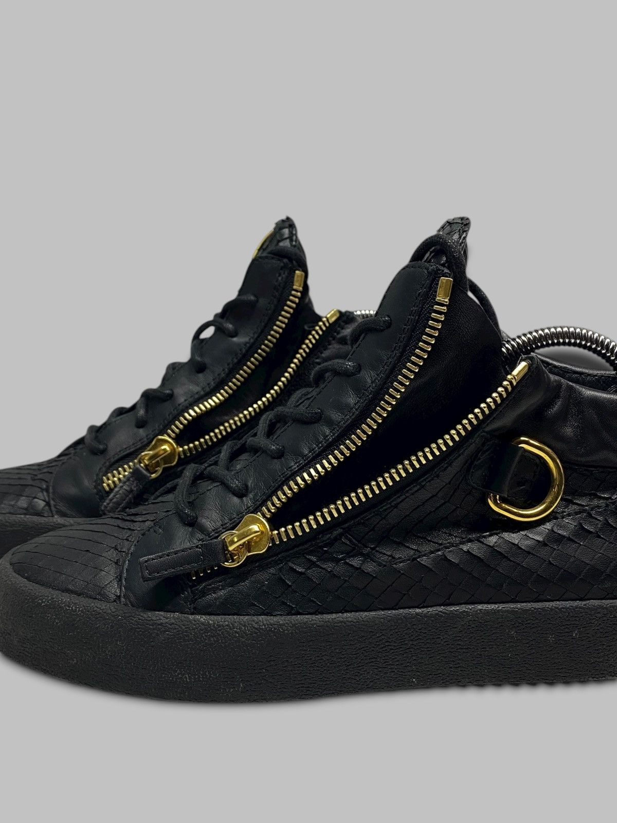 Giuseppe Zanotti Giuseppe Zanotti Snakeskin Leather High Top Sneakers Shoes Size US 8 / EU 41 - 11 Thumbnail