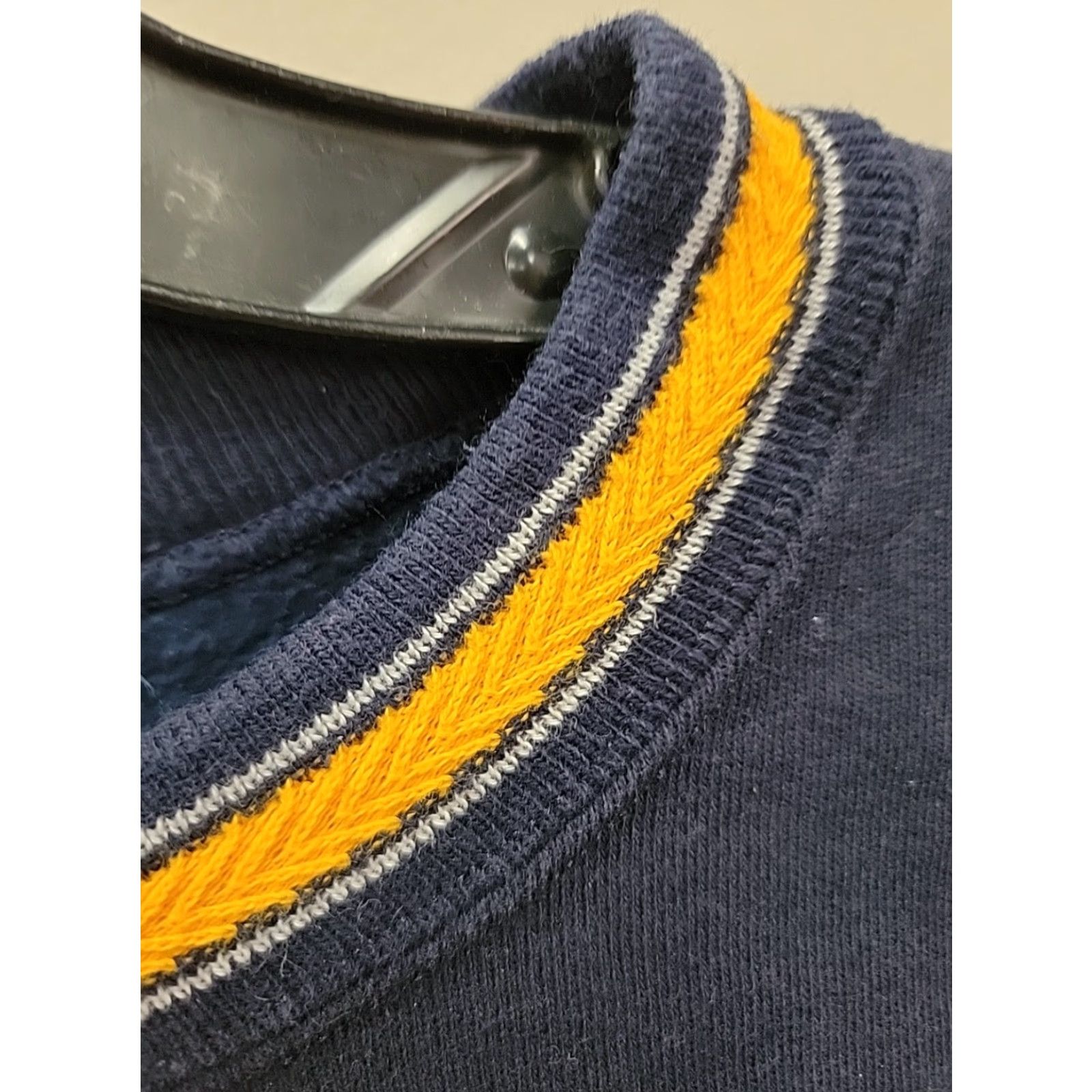 Vintage VINTAGE Team Edition Apparel Sweatshirt Mens L Blue University Of Michigan Logo Crew Neck Pullover Knit Cotton Blend Size US L / EU 52-54 / 3 - 5 Thumbnail