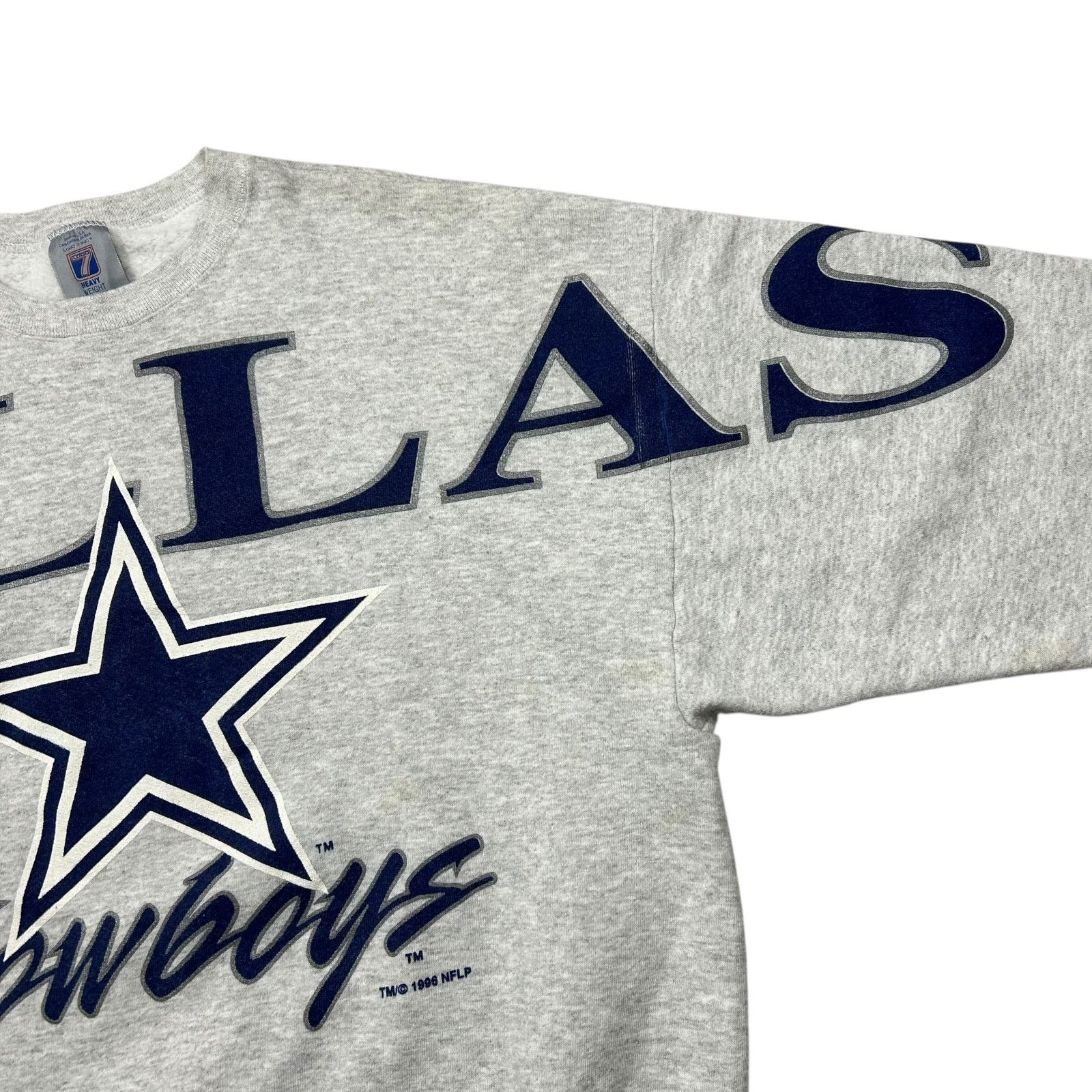 NFL VTG 90s DALLAS COWBOYS 1996 LOGO 7 SWEATSHIRT SPELL OUT Size US XL / EU 56 / 4 - 3 Thumbnail