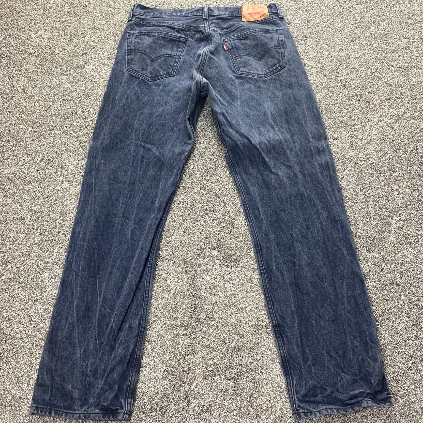 Levi's VINTAGE Levi's Jeans Mens 36X33 Dark Blue Denim 501 Button Fly Straight 90s Y2K Jeans Mens Regular Blue 501 Jeans Levi's 500 Series USA 80s 90s Size US 36 / EU 52 - 5 Thumbnail