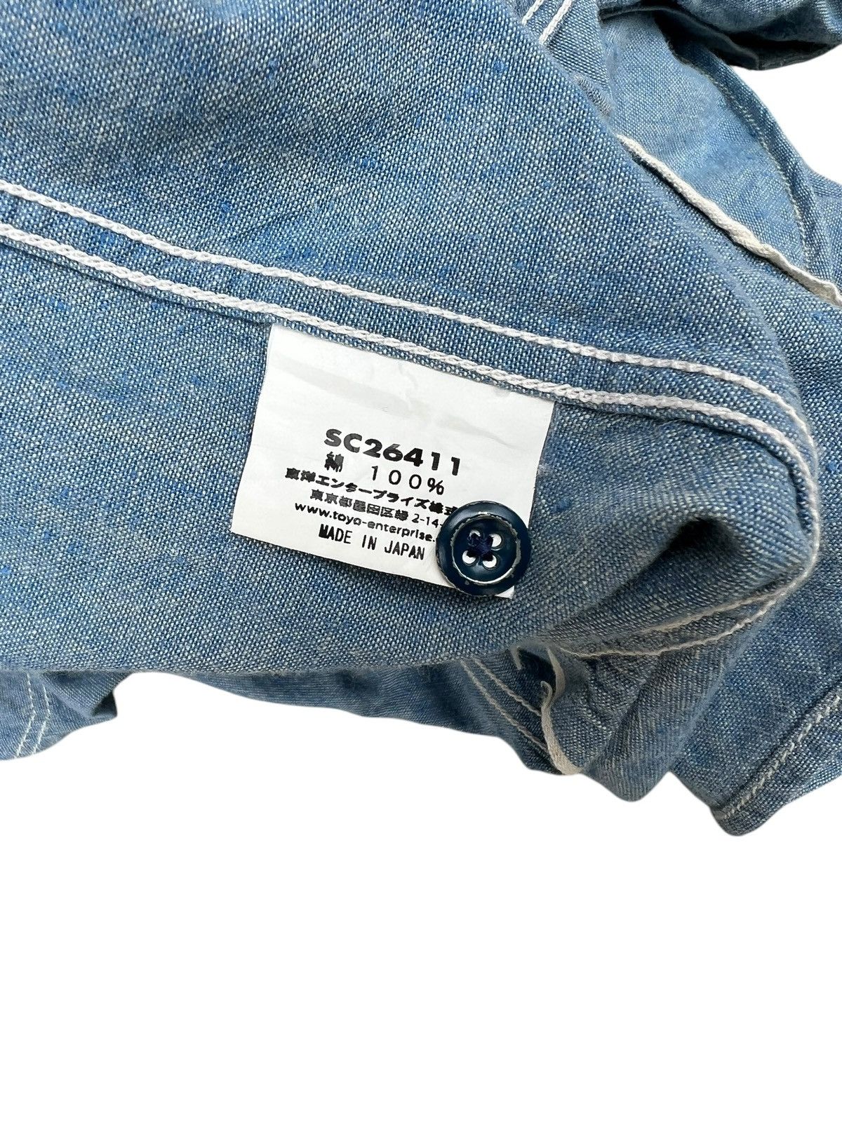 Sugar Cane Sugar Cane Chin Strap Gusset Selvedge Chambray Shirt Size US S / EU 44-46 / 1 - 16 Thumbnail