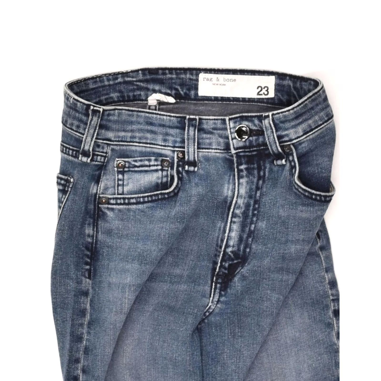 Rag & Bone RAG & BONE Womens Slim Jeans Navy Blue Cotton W23 L28 Size 40" / US 18 - 3 Thumbnail
