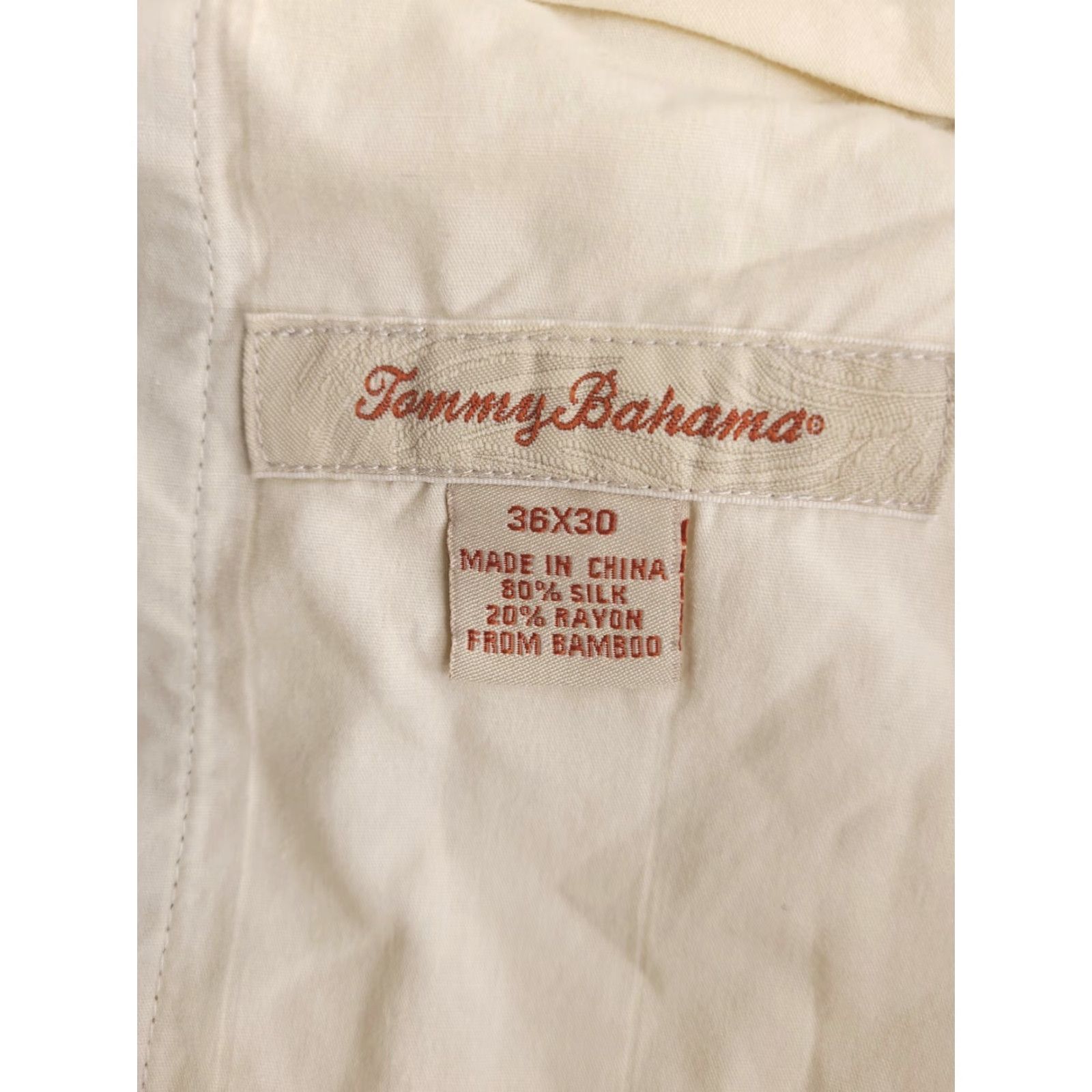 Tommy Bahama Tommy Bahama Pants Mens 36x29 Brown Silk Relaxed Fit Chino Straight Front Button Size US 36 / EU 52 - 4 Thumbnail