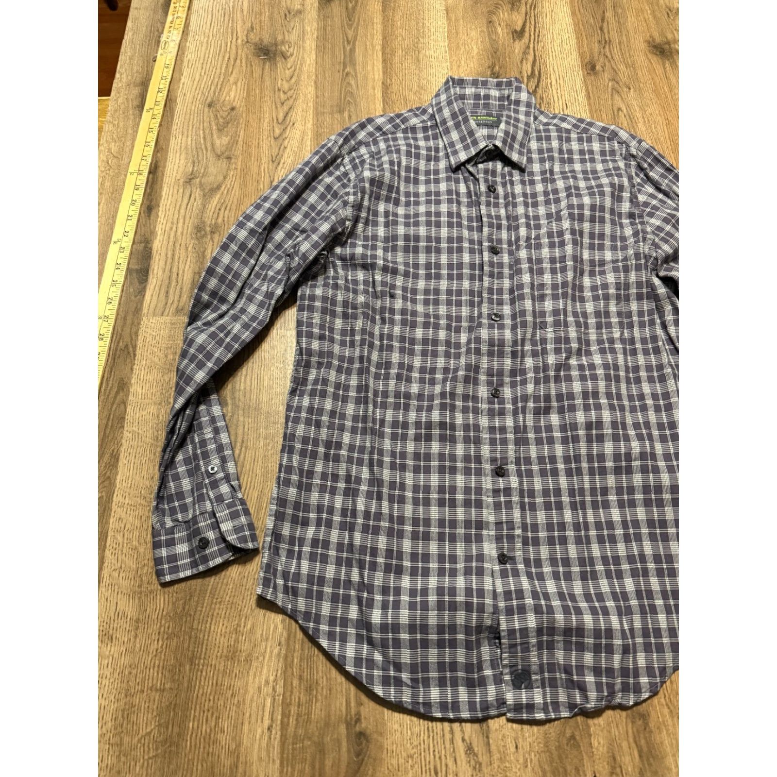 Vintage John Bartlett Consensus Shirt Men's Medium Gray White Long Sleeve Button Up Size US M / EU 48-50 / 2 - 3 Thumbnail