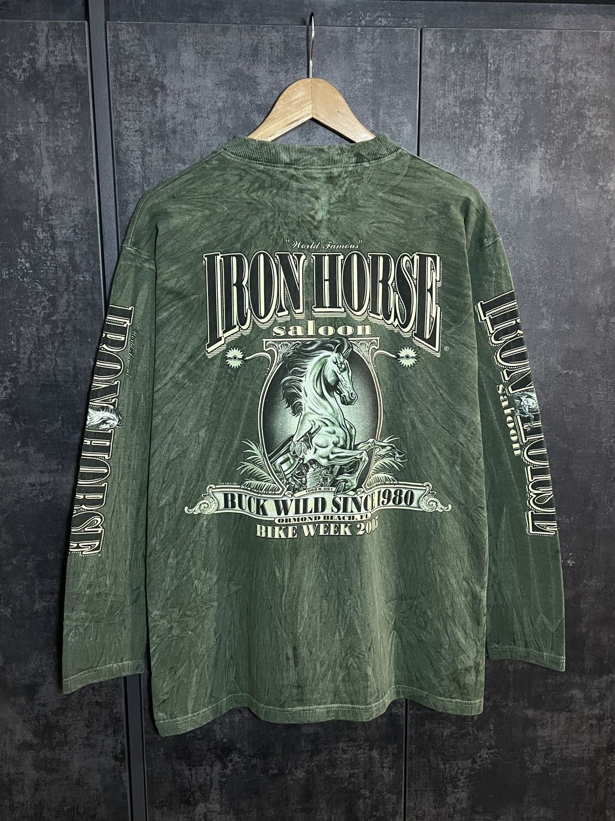 Vintage Crazy Vintage 00s Iron Horse Harley 3D Emblem Longsleeve erd Size US M / EU 48-50 / 2 - 1 Thumbnail