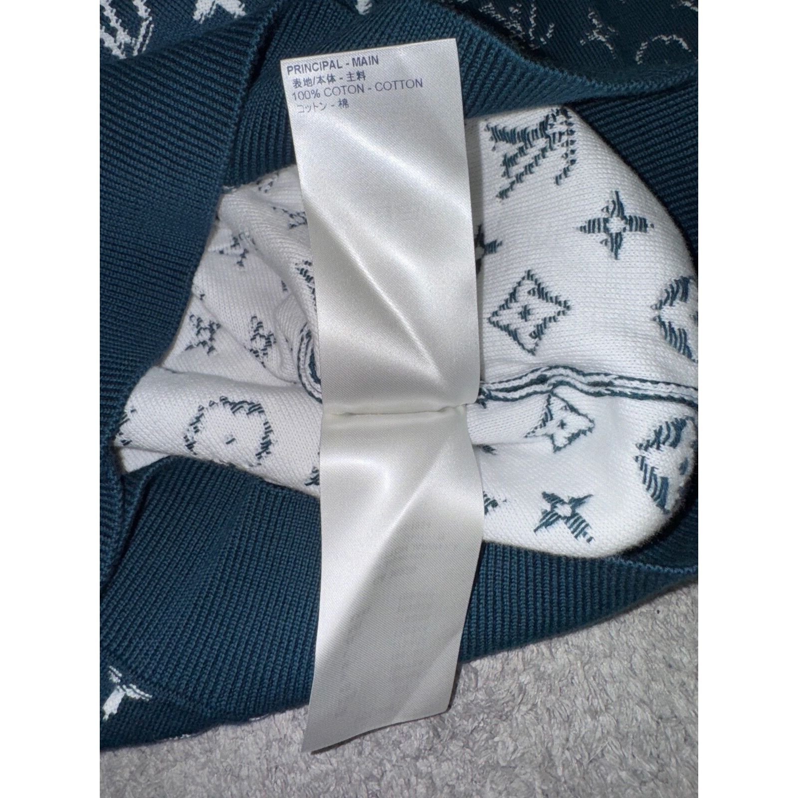Louis Vuitton Louis Vuitton Canard Teal White Logo Crewneck Sweater M Size US M / EU 48-50 / 2 - 12 Thumbnail