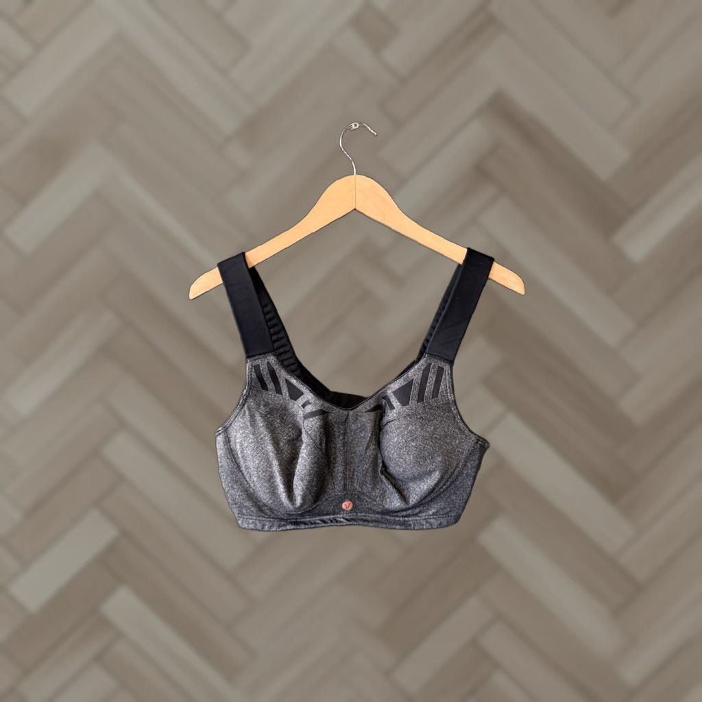 Vintage Livi Womens Gray Athletic Sports Bra Size 40D Size ONE SIZE - 1 Thumbnail