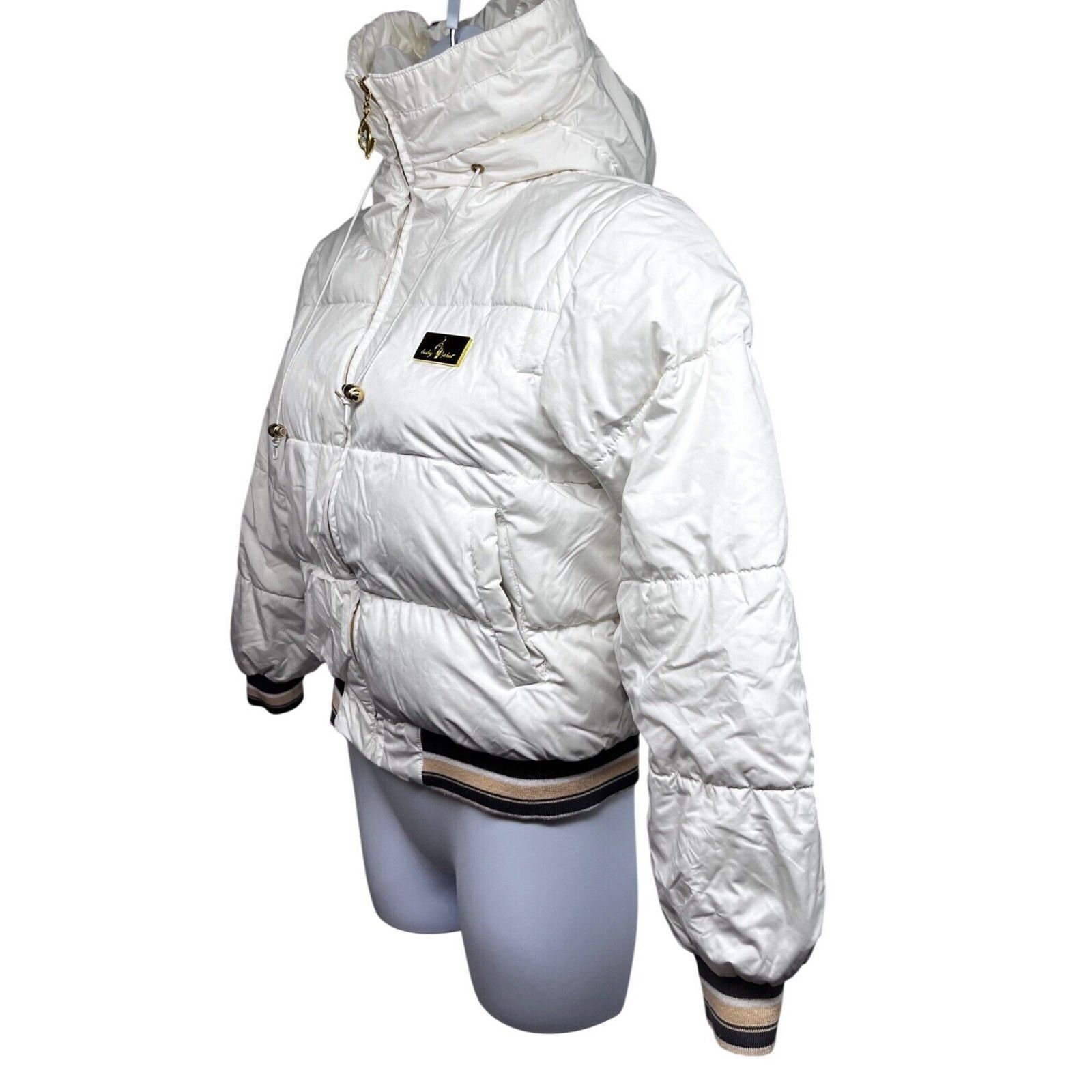 Vintage Baby Phat White Down Puffer Zip Hood Vintage Jacket Medium Size M / US 6-8 / IT 42-44 - 4 Thumbnail