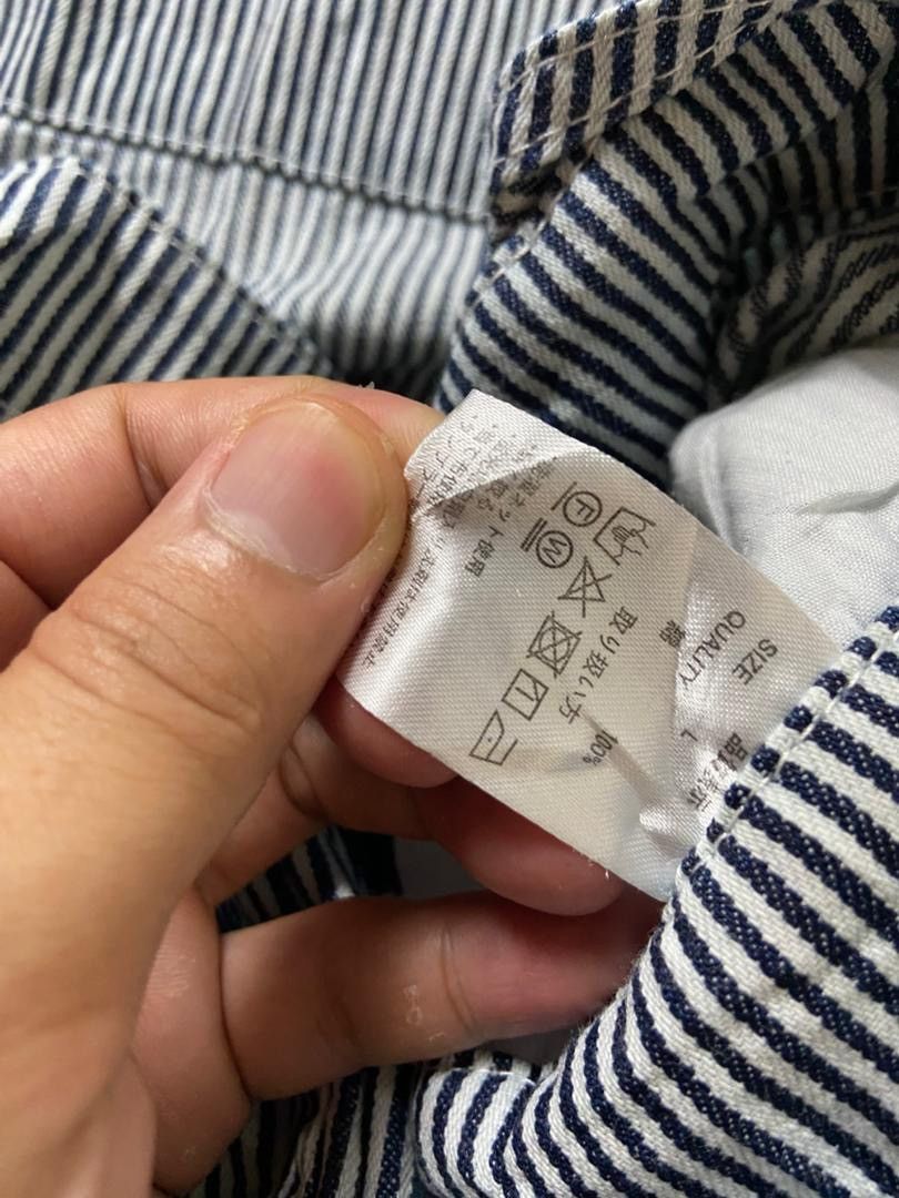 Japanese Brand Eight TradeMark Standard Stripes Denim Overalls (197) Size US 39 - 5 Thumbnail