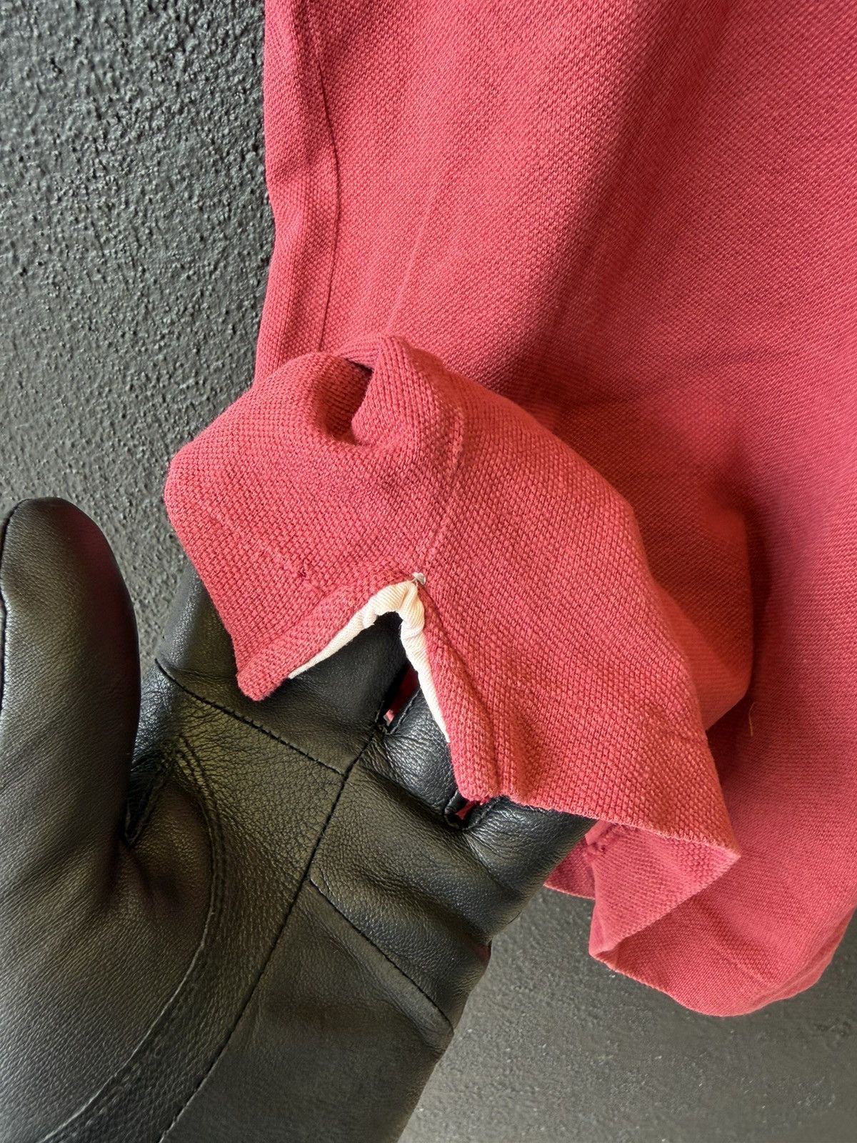 45rpm Vintage 80s 45rpm Red Polo Shirt with White Collar and Cuffs Size US M / EU 48-50 / 2 - 6 Thumbnail