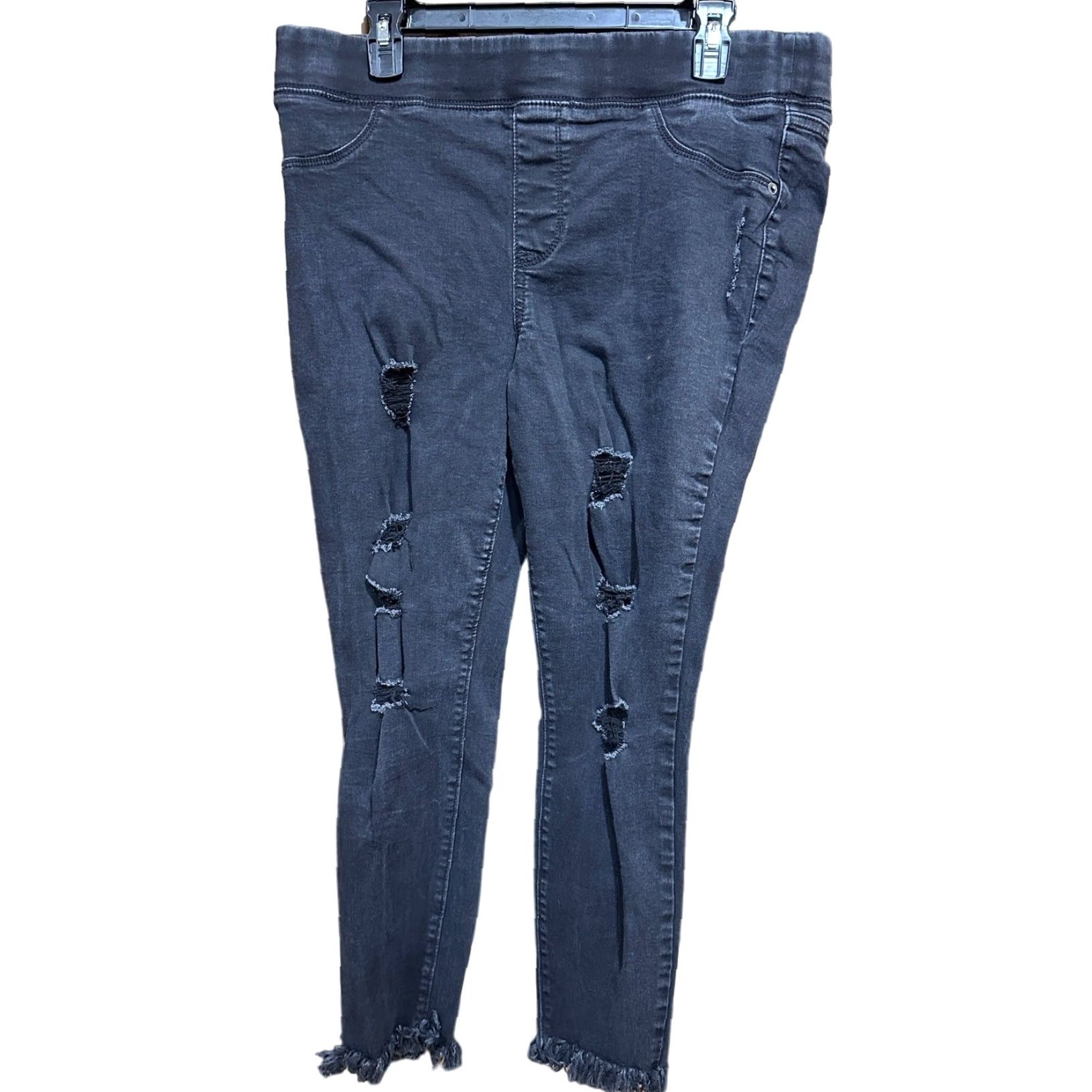 Old Navy VINTAGE Old Navy Rockstar Skinny Jeans Gray 16 Mid Rise Distressed Stretch Denim Women Adult Regular Pull On Jeans Boys Girls Mens Size 38" / US 16 / IT 52 - 2 Thumbnail