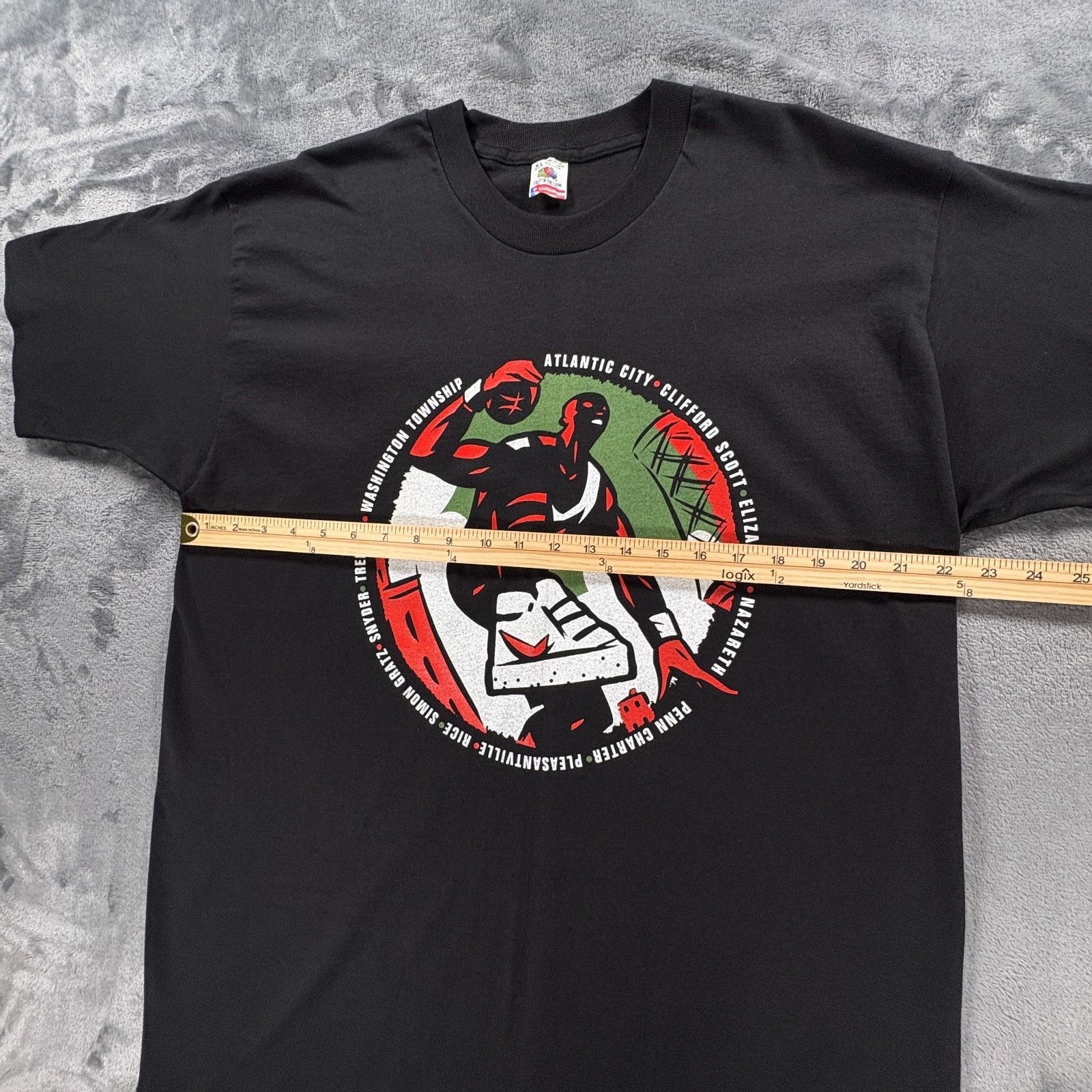 Fruit Of The Loom 1995 Battle of The Bay Basketball Tournament T Shirt Made in Size US XL / EU 56 / 4 - 6 Thumbnail