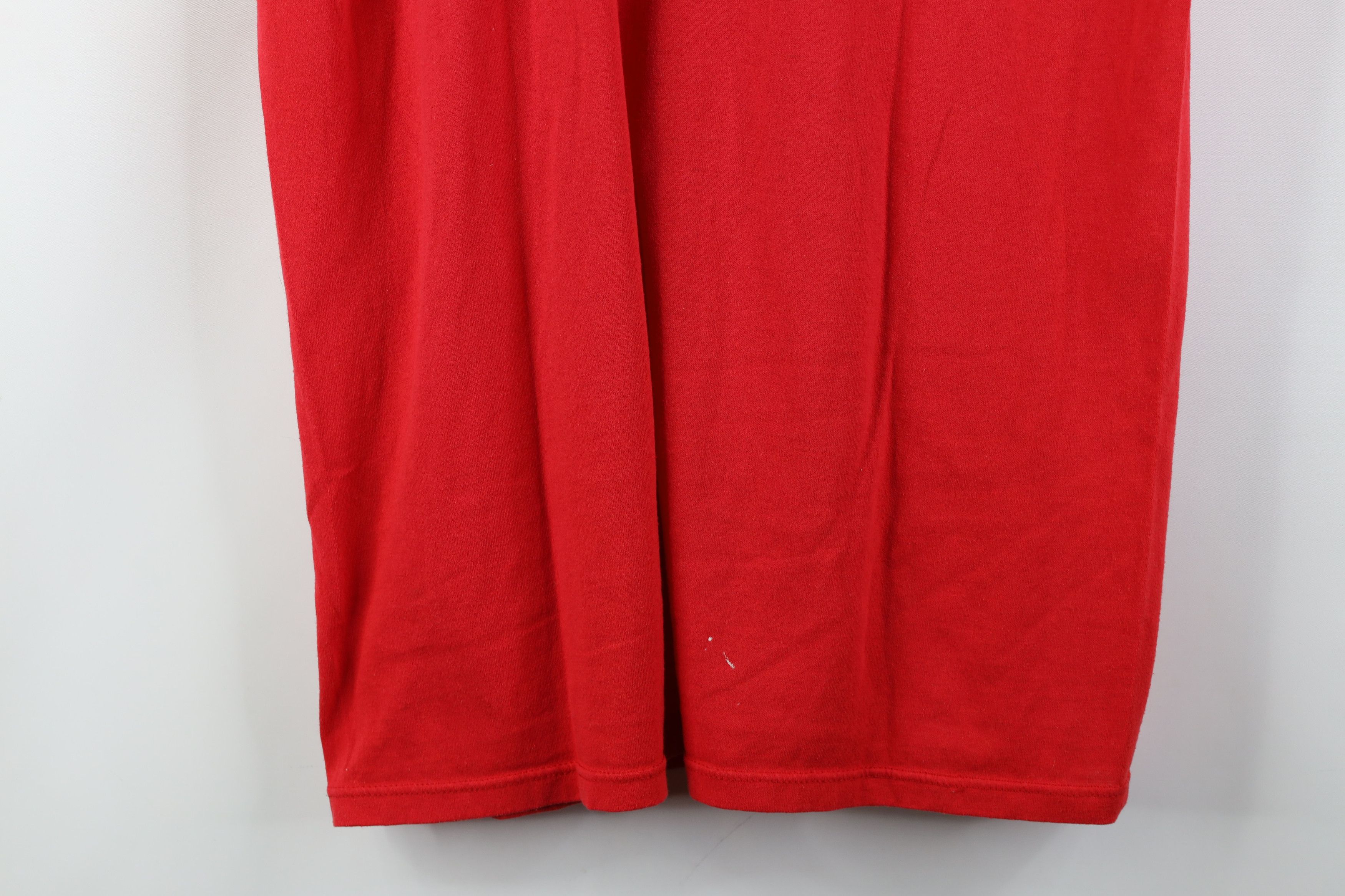 Vintage Vintage 90s Streetwear Blank Sleeveless Muscle T-Shirt Red Size US L / EU 52-54 / 3 - 14 Thumbnail