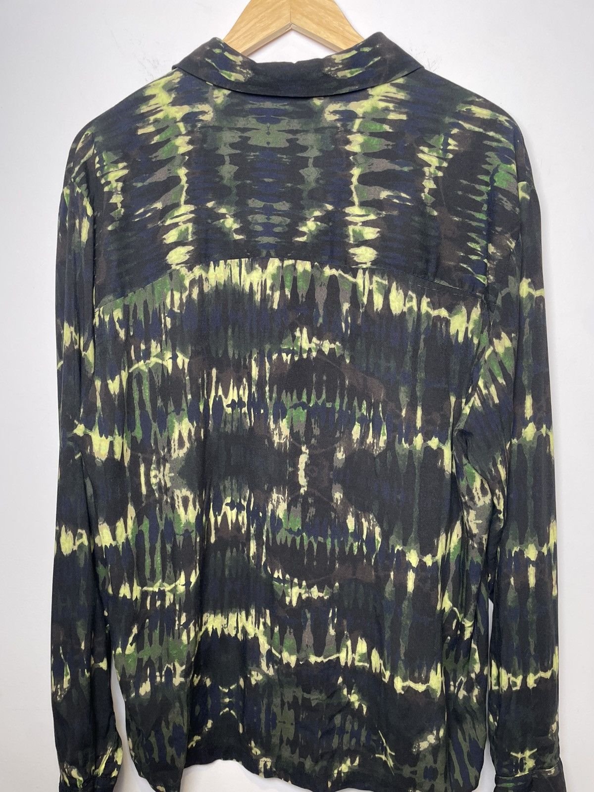 River Island River Island Green Abstract Tie-Dye Shirt L Size US L / EU 52-54 / 3 - 4 Thumbnail