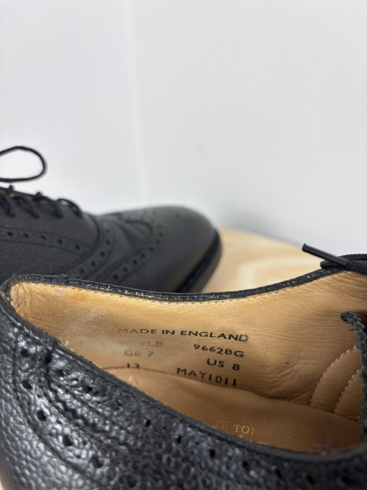These Glory Days These Glory Days Bespoke Men’s Black Leather Oxford Shoes Size US 8 / EU 41 - 17 Thumbnail