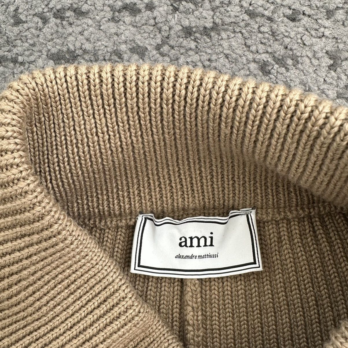AMI Ami Paris Camel Merino wool straight knit pants Size US 28 / EU 44 - 6 Thumbnail