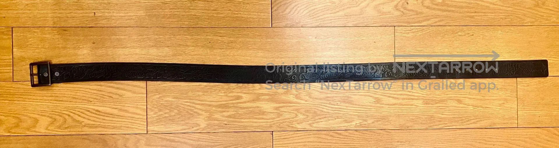 RRL Ralph Lauren premium vintage embossed leather belt. Size ONE SIZE - 9 Thumbnail