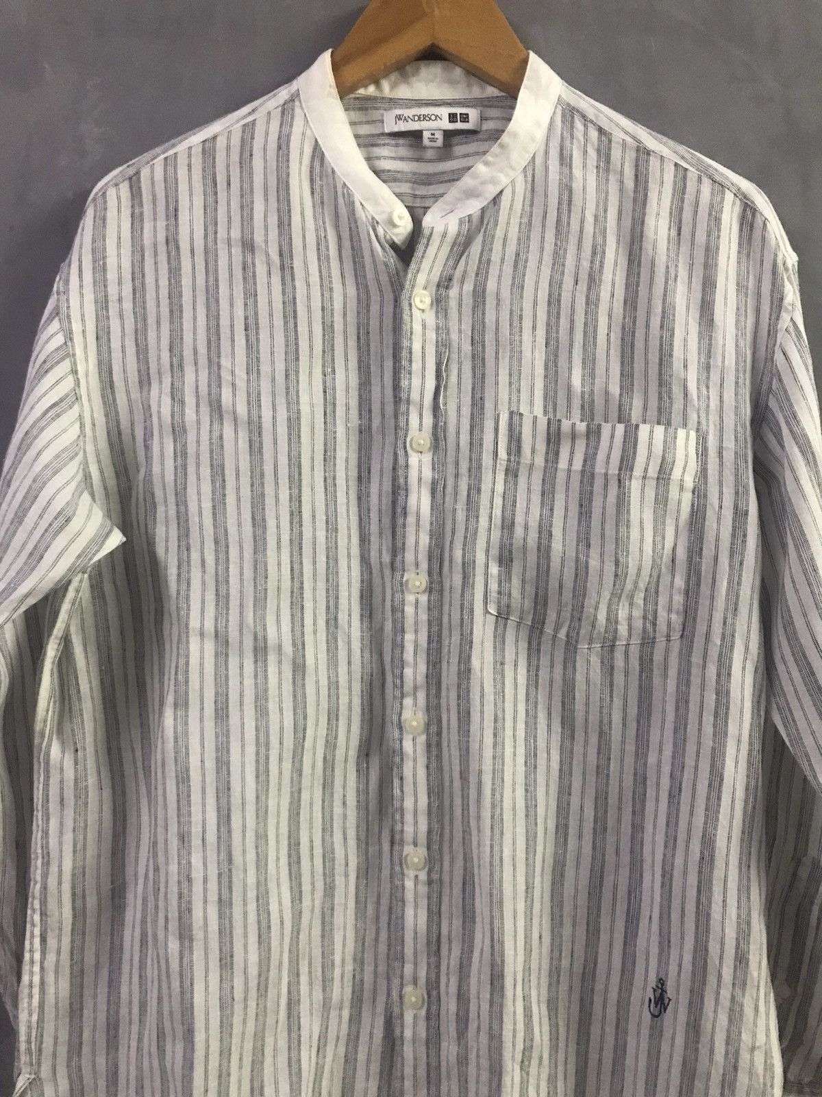 JW Anderson × Uniqlo J.W Anderson x Uniqlo Stripes Mandarin Collar Button Shirt Size US M / EU 48-50 / 2 - 6 Thumbnail
