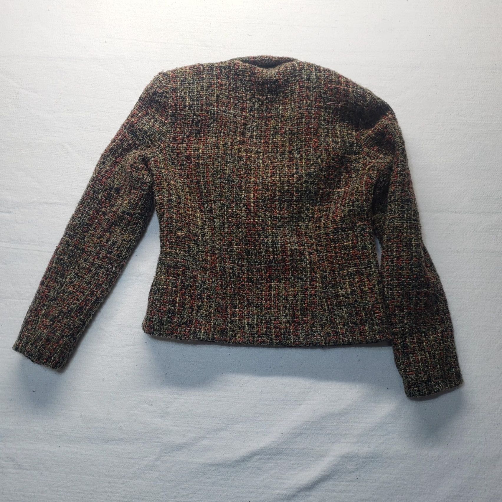 Vintage Brandon Thomas Button Up Blazer Jacket Tweed Business Wear Women's 6 Plaid Short Zip Size M / US 6-8 / IT 42-44 - 8 Thumbnail