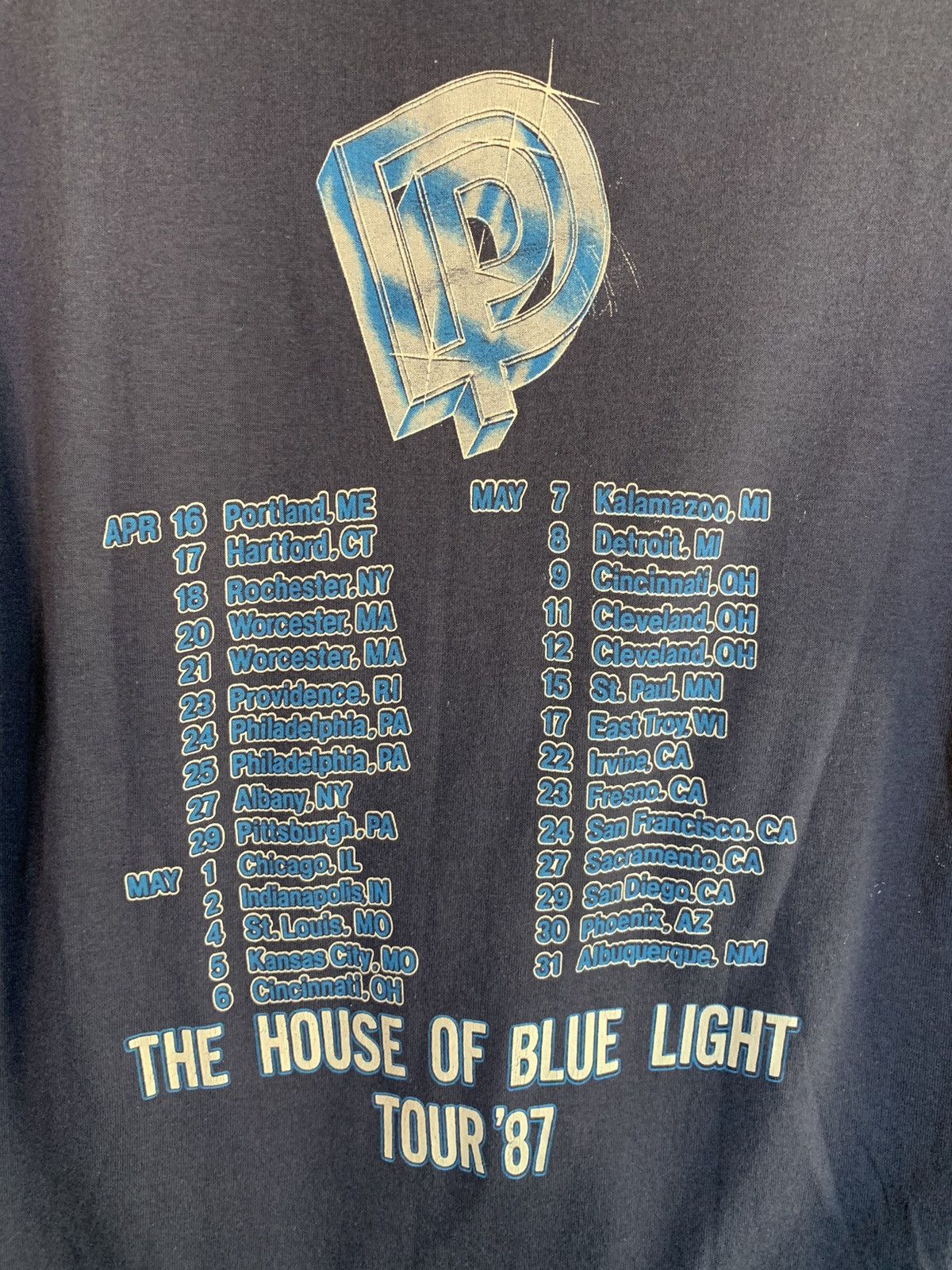 Band Tees × Vintage RARE Vintage 1987 Deep Purple House Of Blue Light Tour Shirt Size US M / EU 48-50 / 2 - 4 Thumbnail