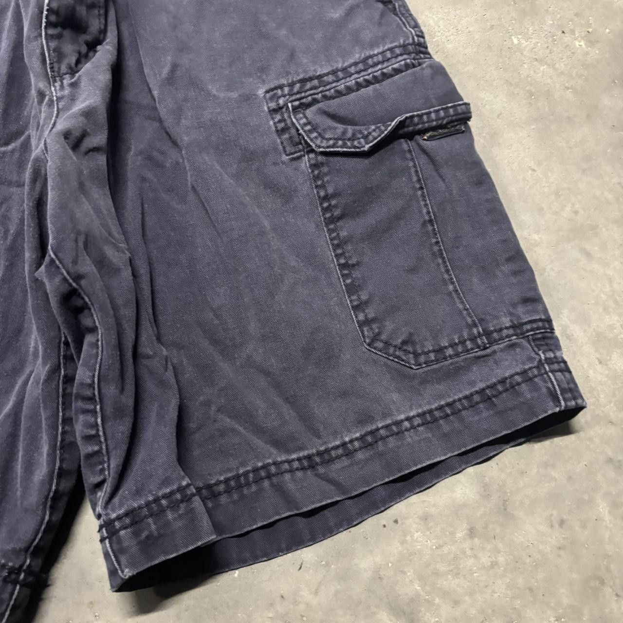 Japanese Brand × Vintage Crazy Vintage Y2K/2000s Baggy Navy Blue Streetwear Skater Style Cargo Shorts! Size US 38 / EU 54 - 4 Thumbnail