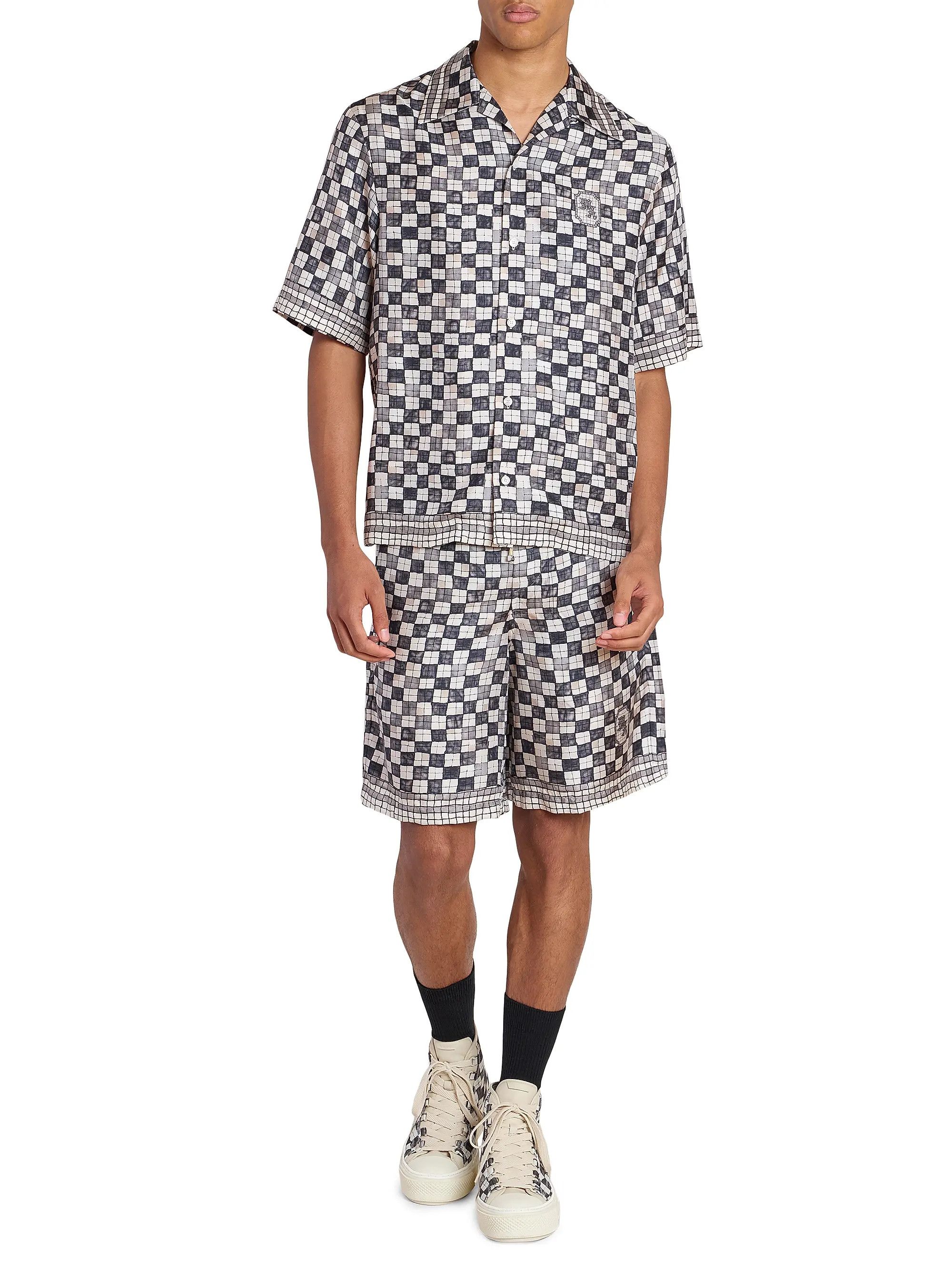 Amiri os11x0526 Chateau Crest Bowling Shirt in Multicolor Size US S / EU 44-46 / 1 - 2 Thumbnail