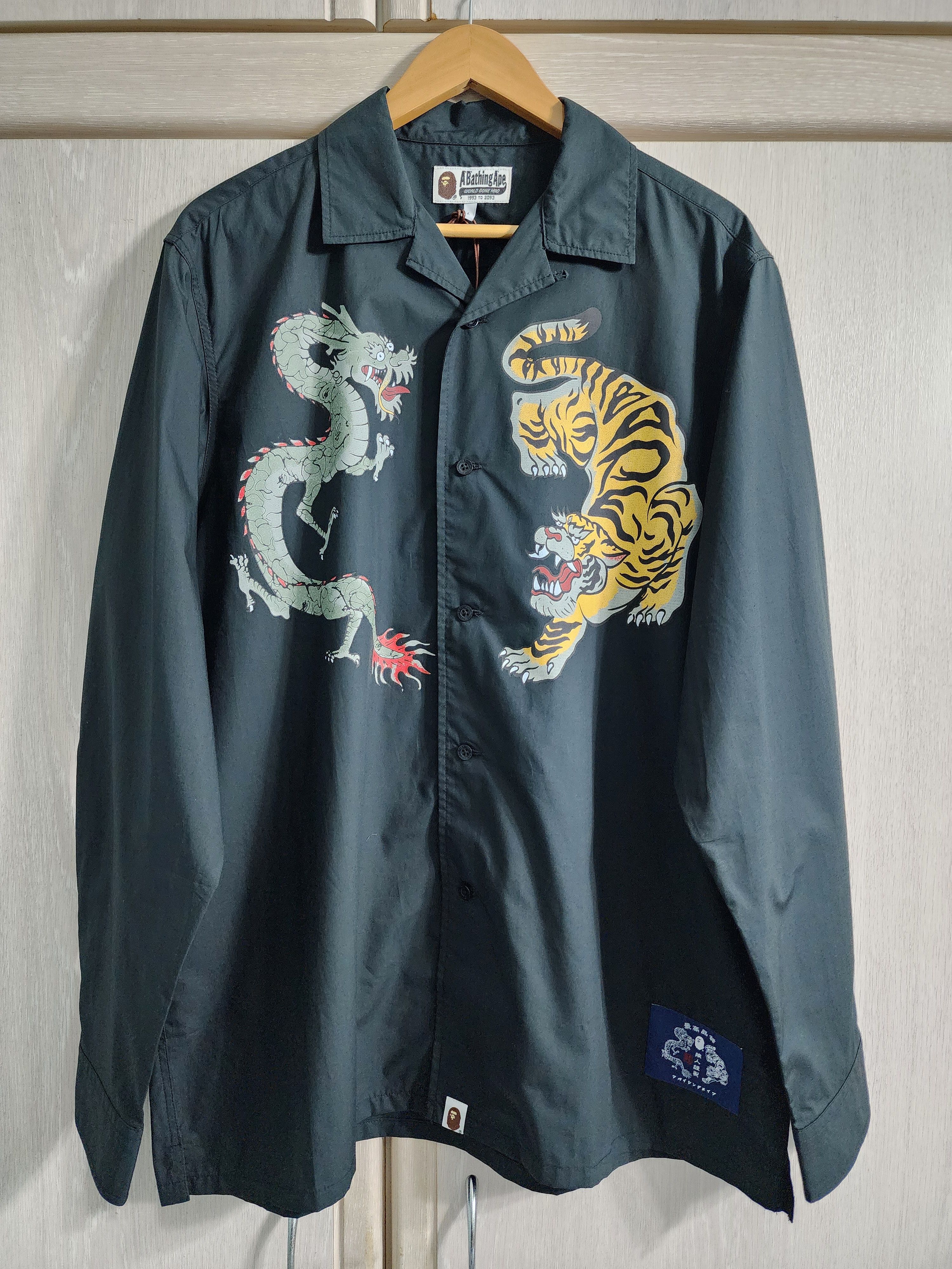 Bape Japan Culture Tiger & Dragon Shirt | Grailed