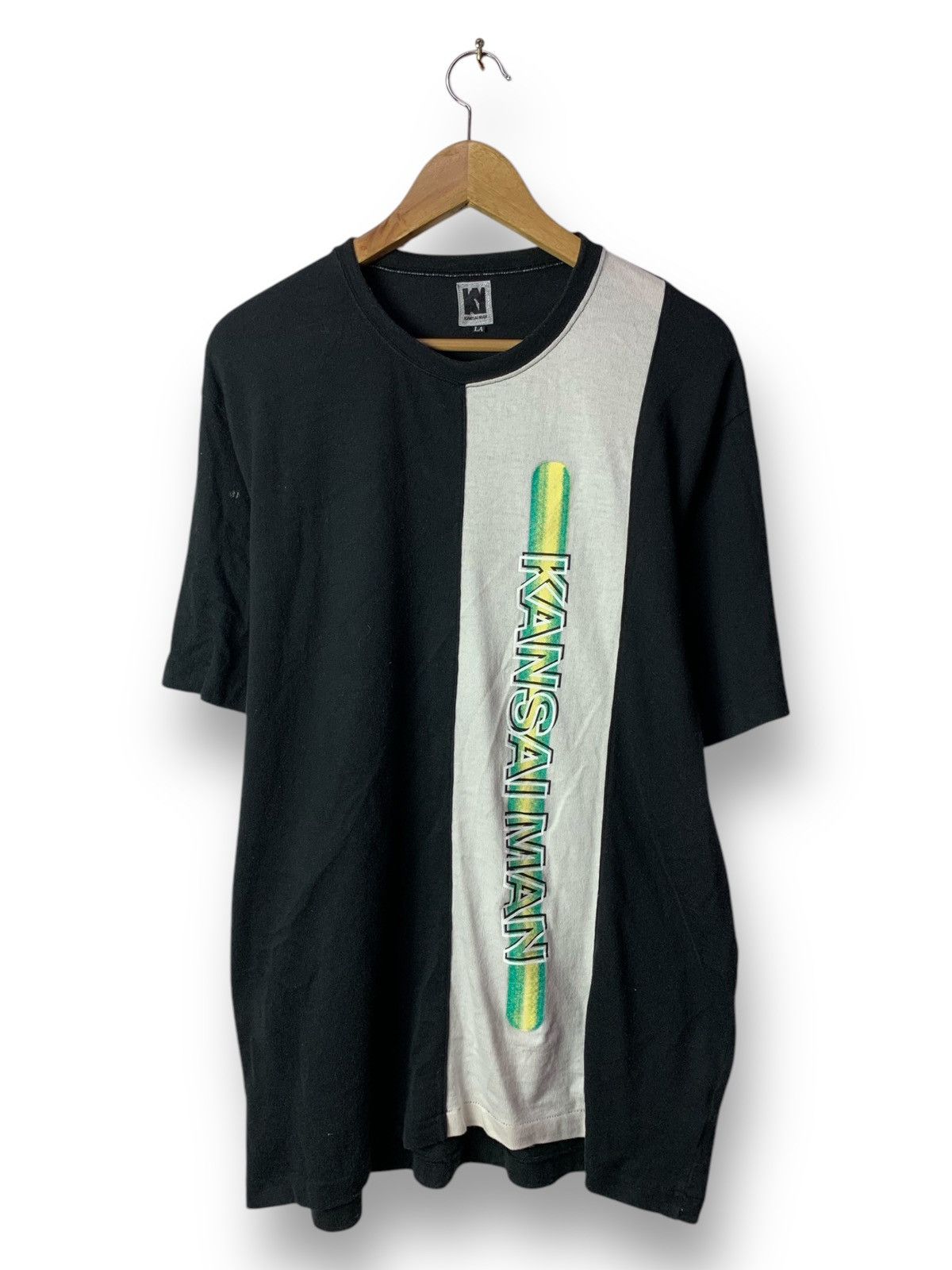 Japanese Brand Rare! Vintage 90s Kansai Man Spellout Tee Size US L / EU 52-54 / 3 - 1 Thumbnail