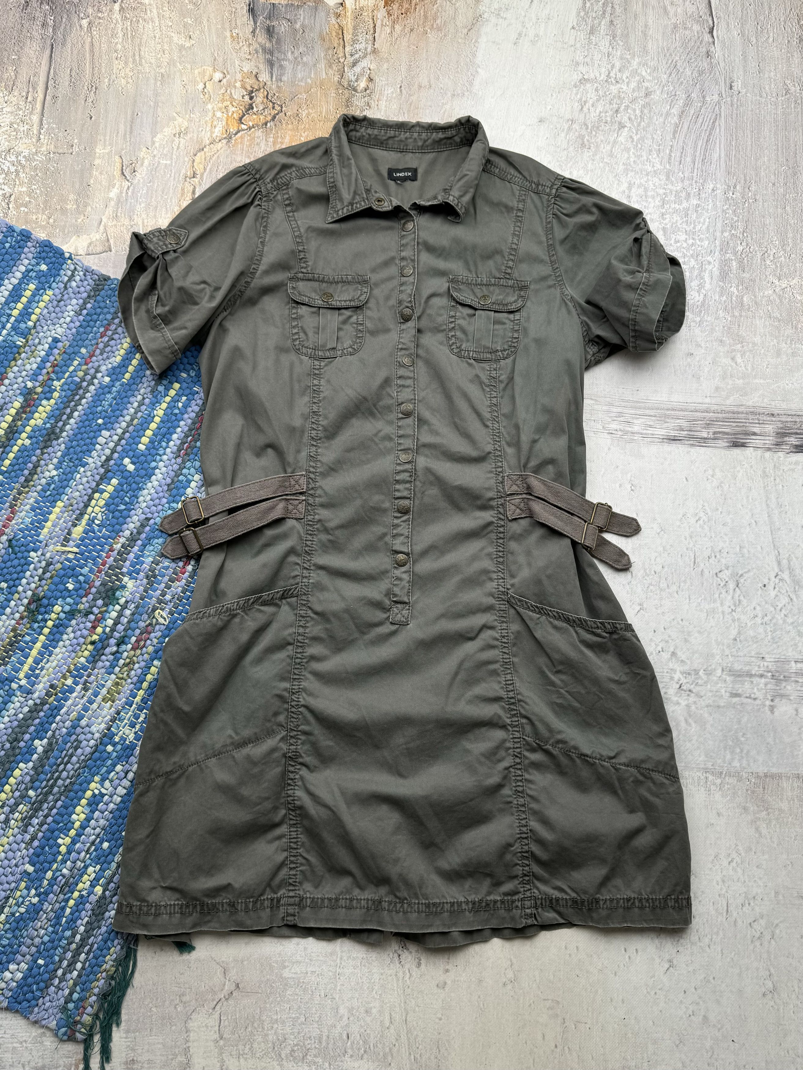 Vintage Dress With Belted A571(127)
