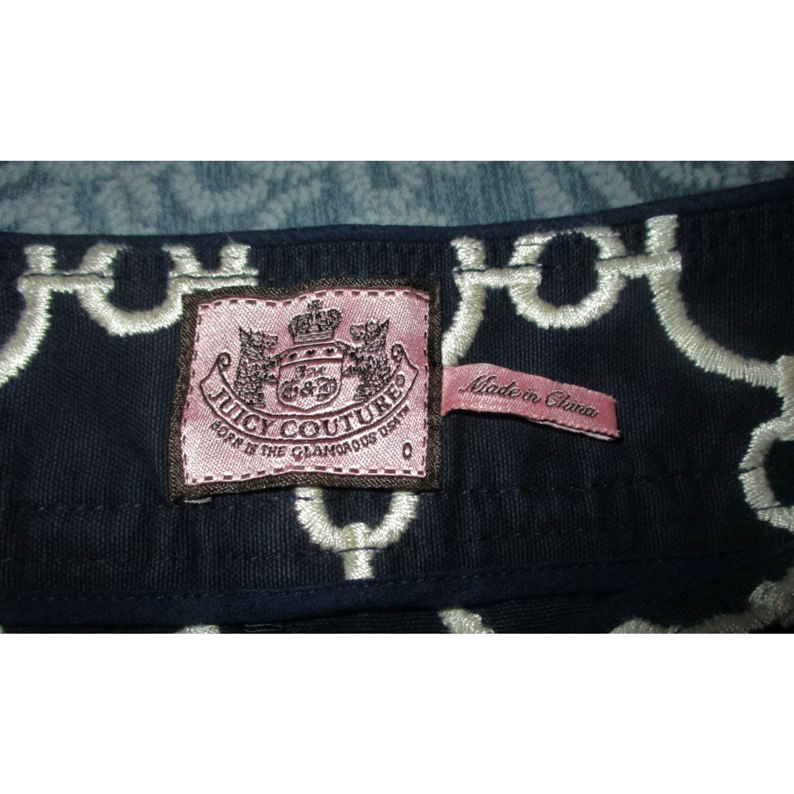 Juicy Couture JUICY COUTURE Blue Button Mini Skirt 0 Women's Cotton Short 12" Long Geometric Pattern Fall Spring Summer Vintage No Size 25" / US 0 / IT 36 - 6 Thumbnail