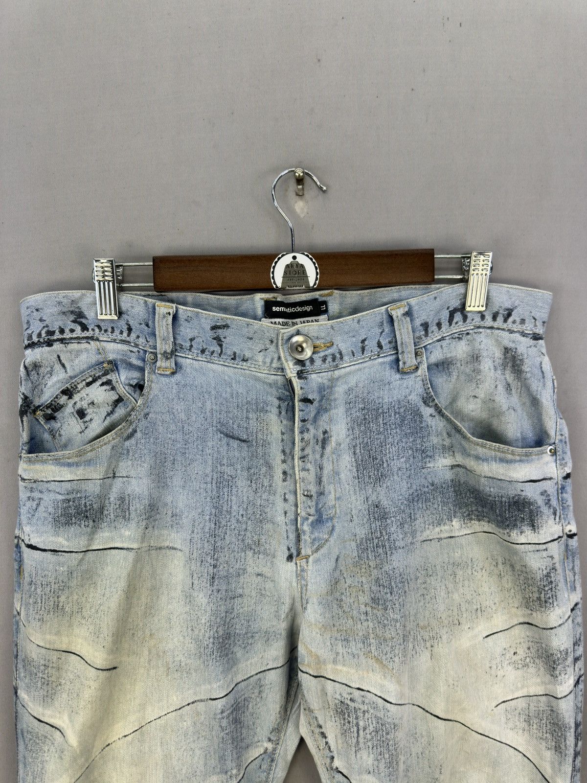 semanticdesign Vintage 90’s Semanticdesign Rare Art Slim Fit Jeans Size US 35 - 9 Thumbnail