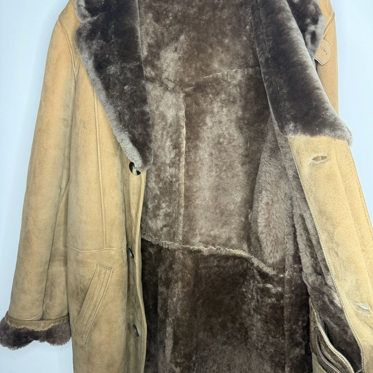 Genuine Leather Vintage Shearling Coat like Prada Size US M / EU 48-50 / 2 - 13 Thumbnail