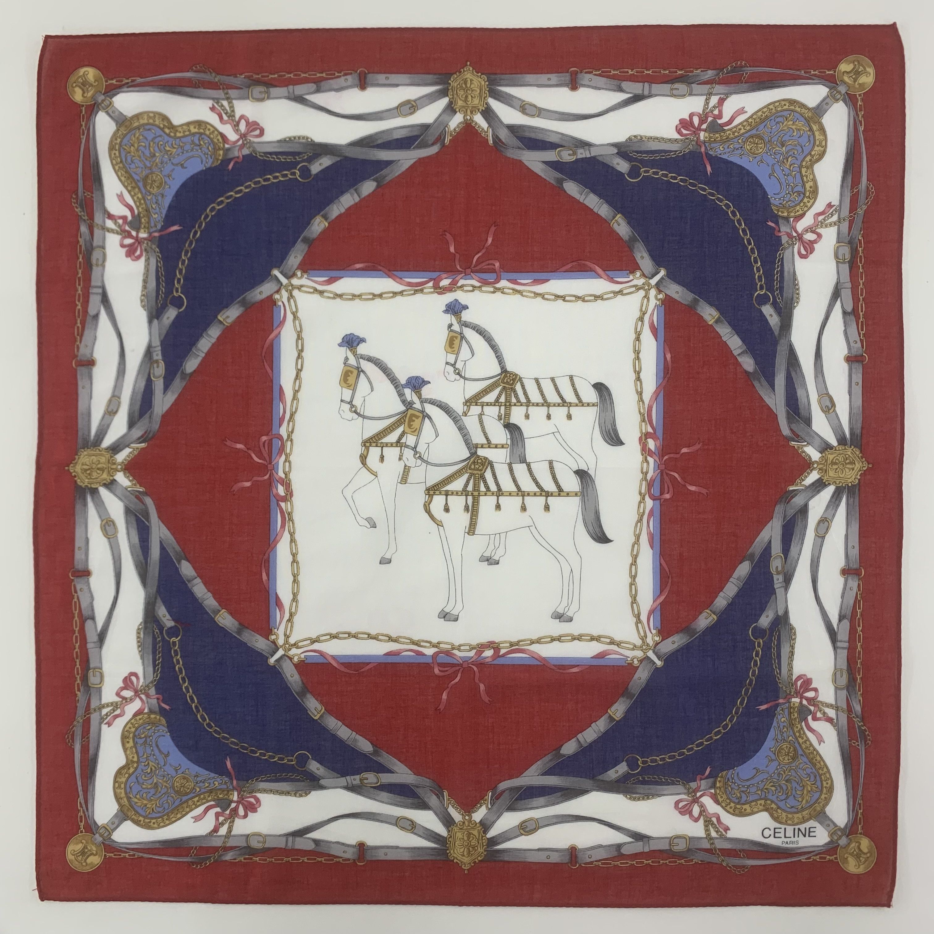 Celine Celine Handkerchief Bandana Neckerchief Square TB3495 Size ONE SIZE - 2 Thumbnail