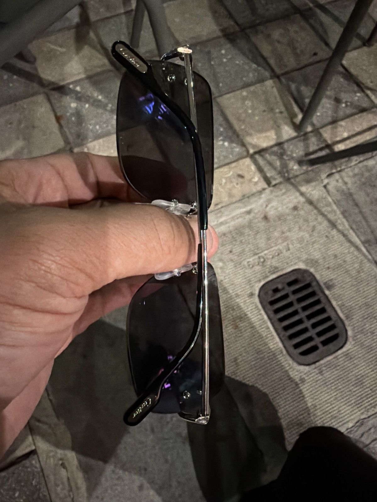 Cartier Cartier Platinum C Frame Wire Glasses –Vintage Style Rimless Size ONE SIZE - 10 Thumbnail
