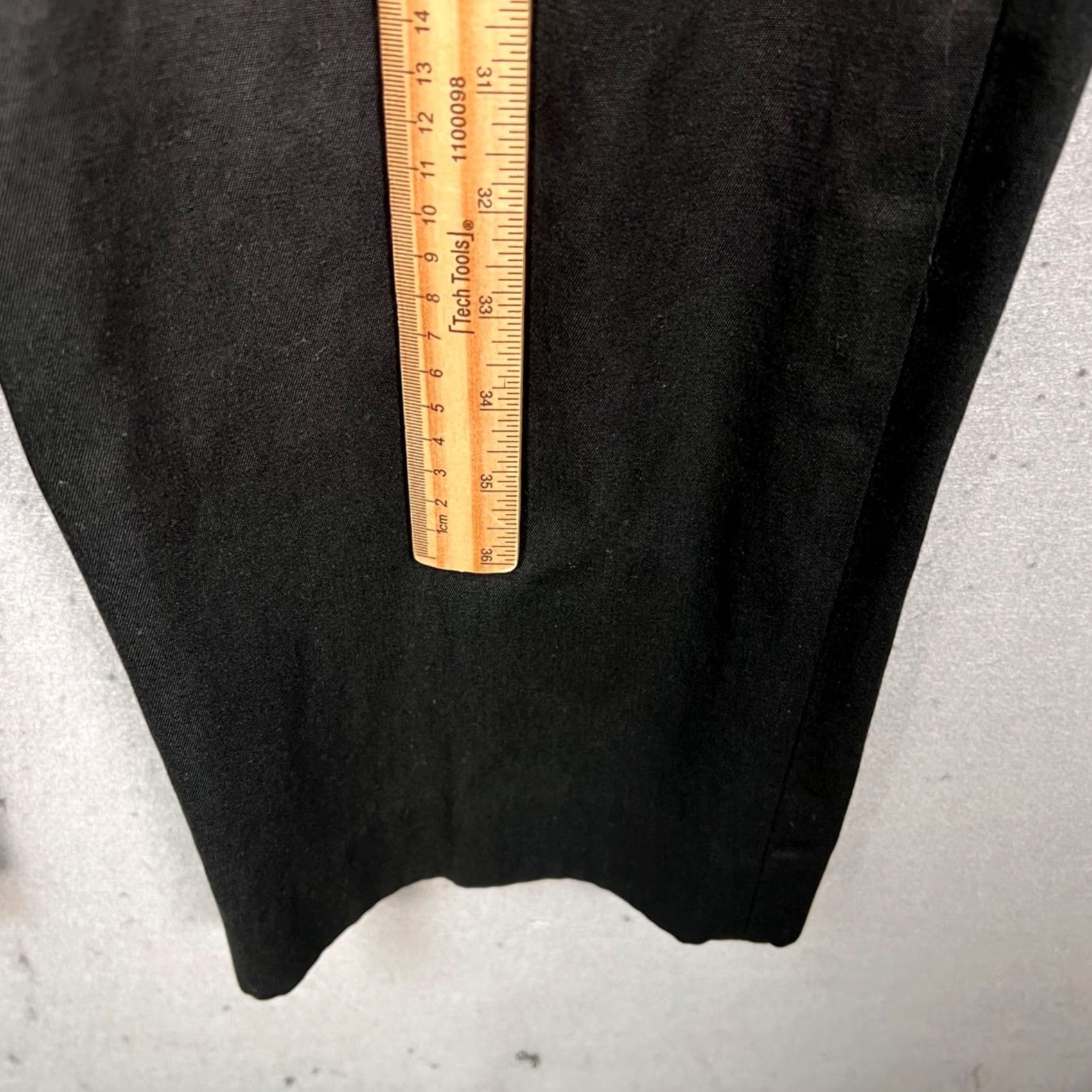 Lands' End Lands' End Mens Dress Pants Black 35 Regular Pleated Cotton Blend Straight Front Slashed Pockets Vintage: No Size US 35 - 6 Thumbnail