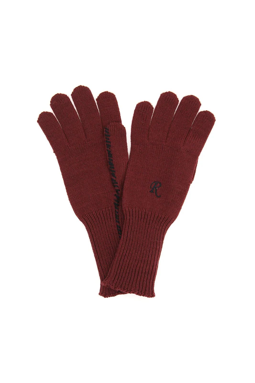 Raf Simons o1y0325 Size : S / Logo Gloves in Burgundy Size ONE SIZE - 1 Thumbnail