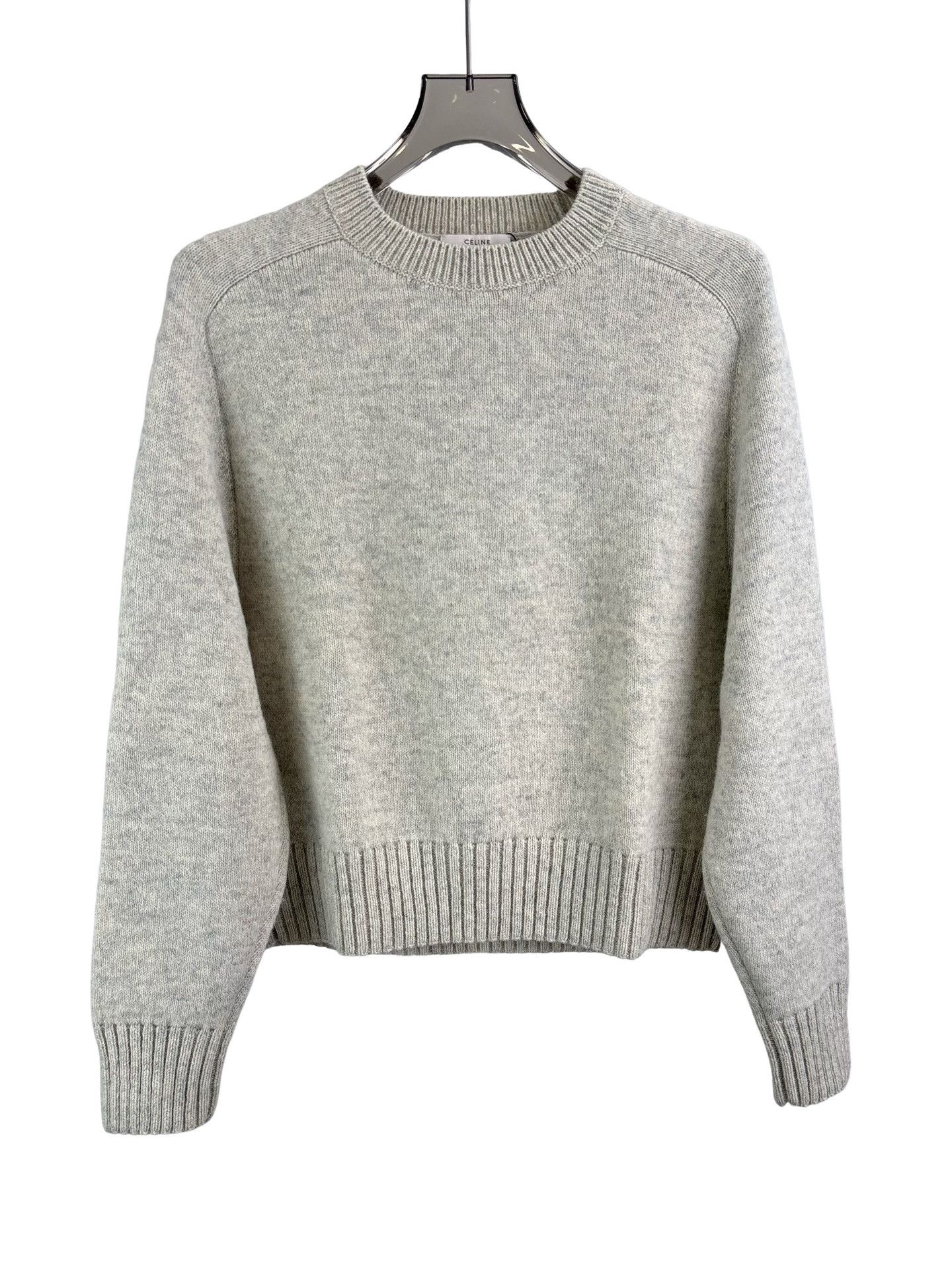 Celine Celine Gray Wool Cashmere Knit Sweater S Size S / US 4 / IT 40 - 1 Thumbnail