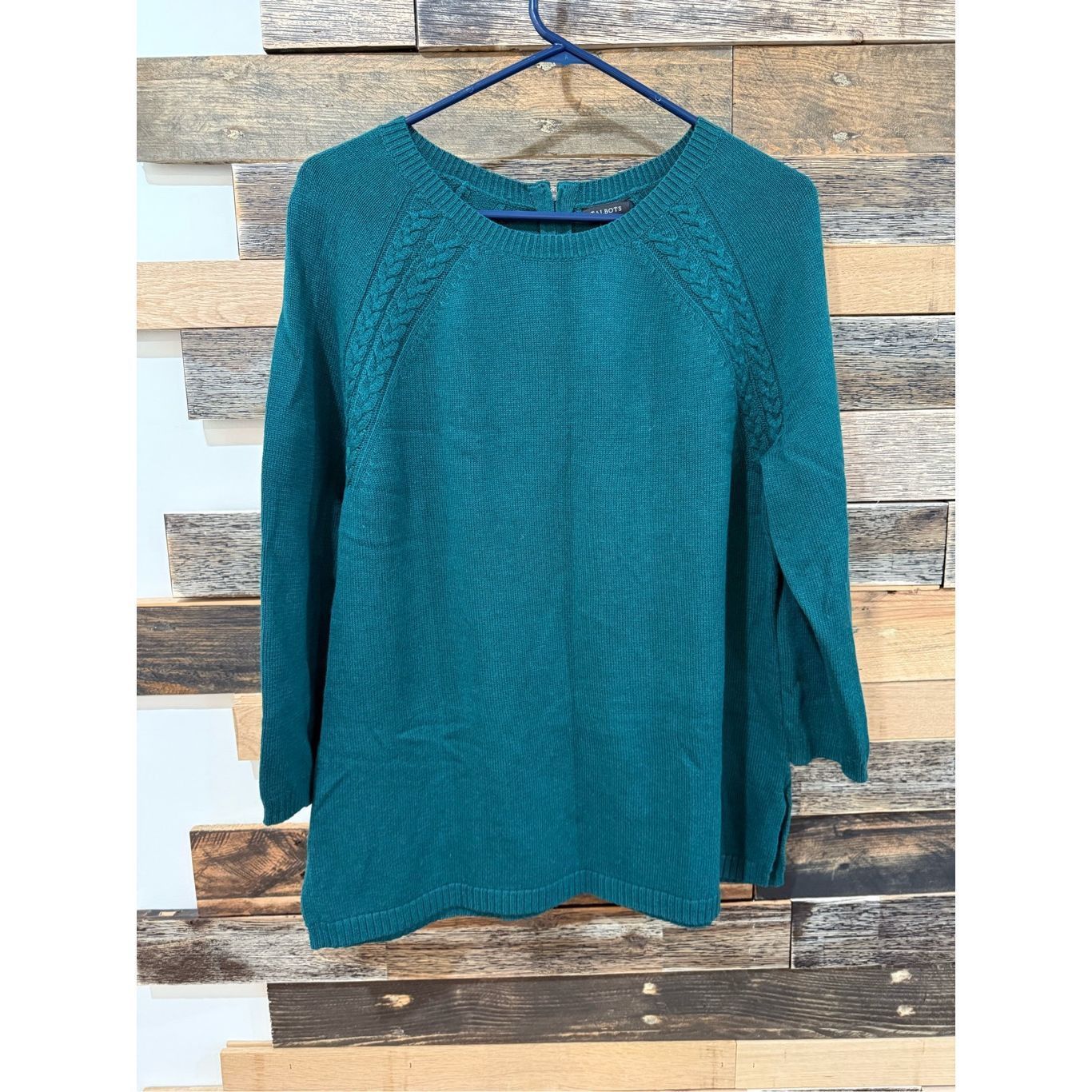 Other Talbots NWOT Sweater Green Cotton Blend Pullover 3/4 Sleeve Size L / US 10 / IT 46 - 1 Thumbnail