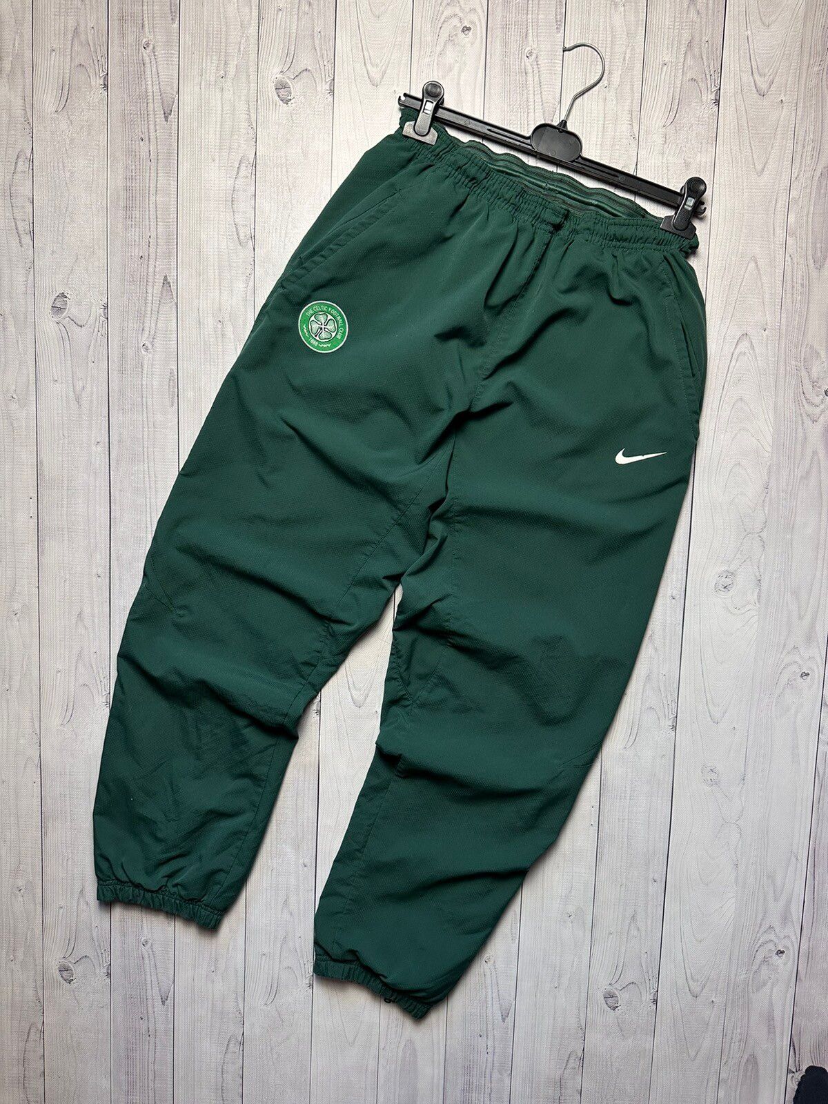 Pre-owned Nike X Soccer Jersey Vintage Nike Celtic Soccer Pants Drill Joggers Size M In Green