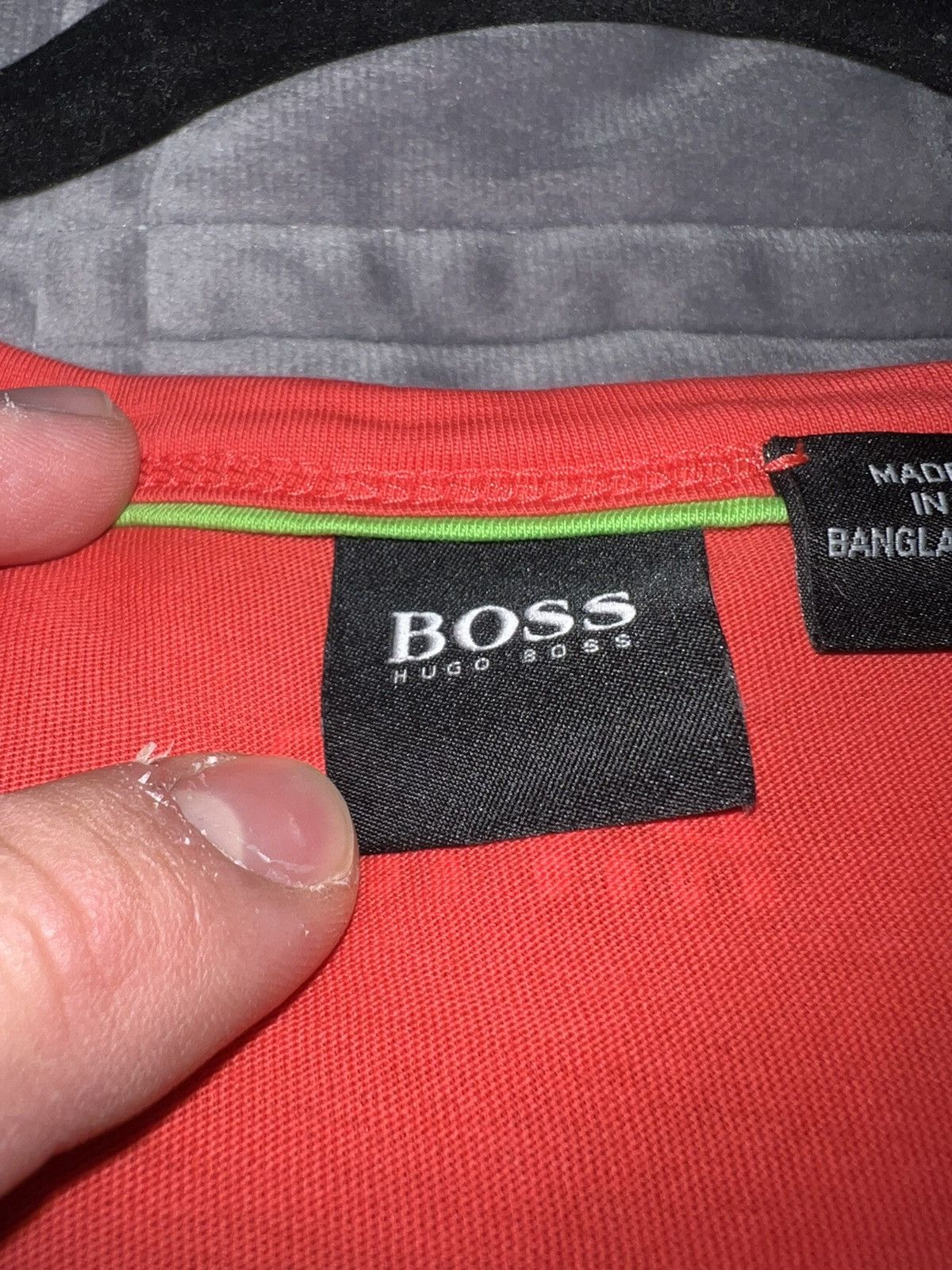 Hugo Boss Hugo Boss Red salmon Logo T-shirt Size US S / EU 44-46 / 1 - 2 Thumbnail