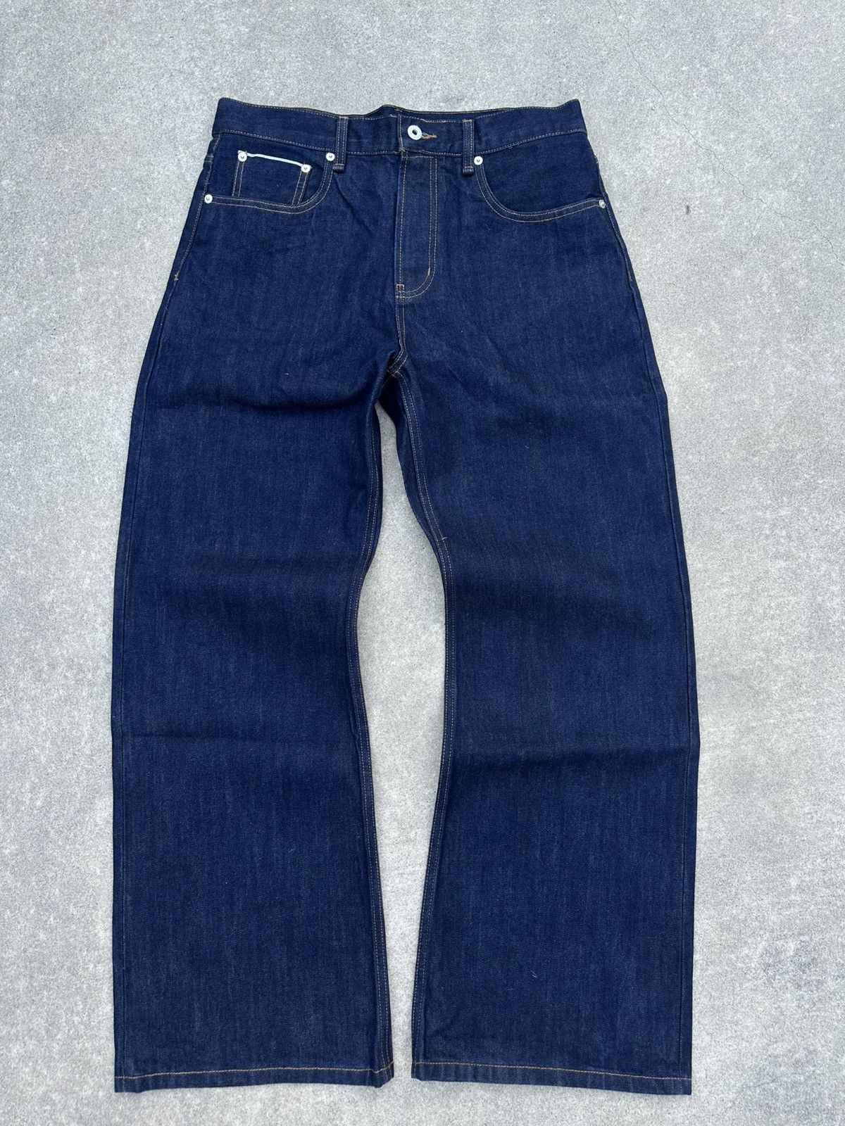 Japanese Brand Raw Baggy Selvedge Denim Size US 34 / EU 50 - 1 Thumbnail