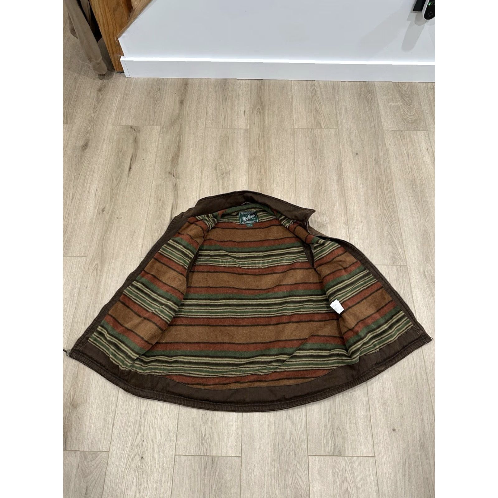 Vintage VINTAGE Woolrich Vest Canvas Brown Large Mens Full Zip Lined Fleece Pockets Casual Workwear Outdoor Western Hunting Utility Size US L / EU 52-54 / 3 - 7 Thumbnail