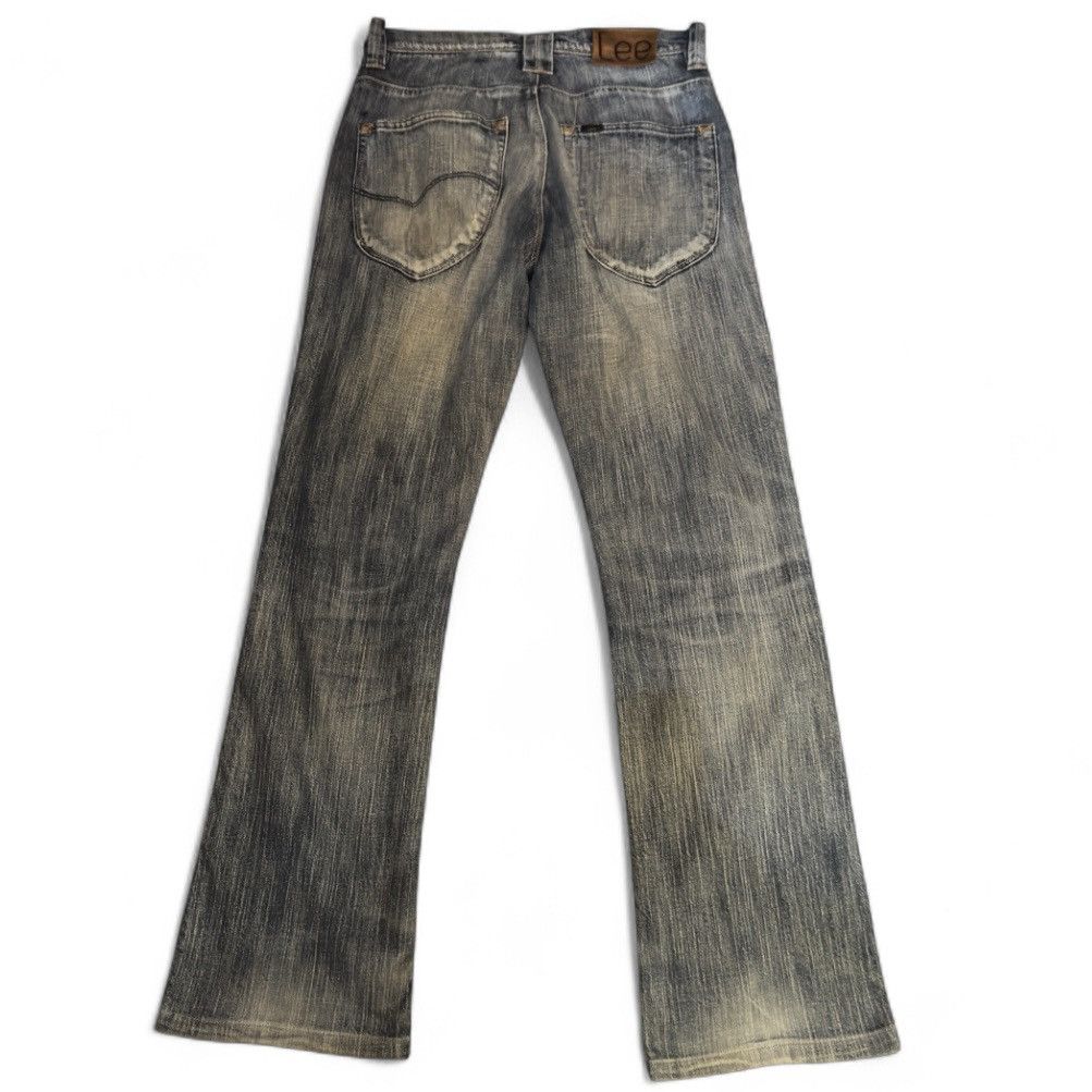 Lee 🔥 Vintage 90s Flared x-Line Lee Trashed Distressed Jeans Size US 30 / EU 46 - 2 Thumbnail